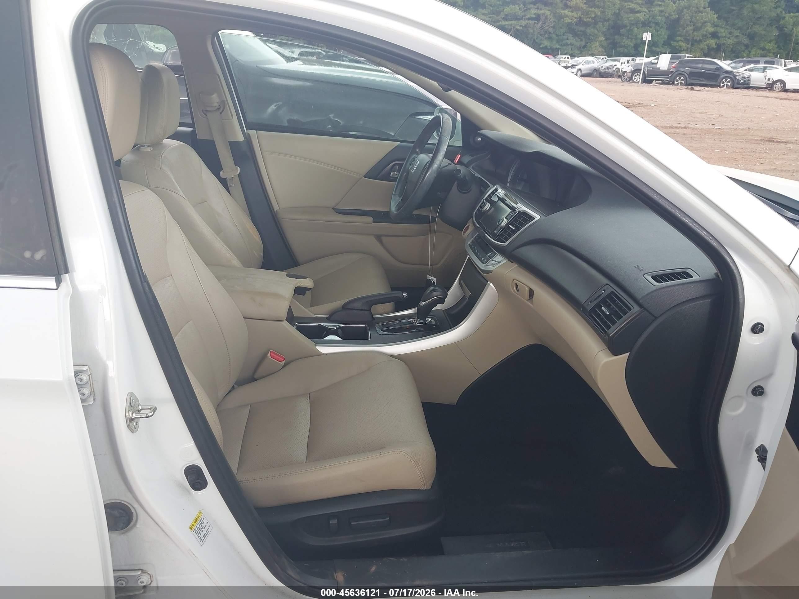 2015 Honda Accord Ex-l White vin: 1HGCR2F84FA197934