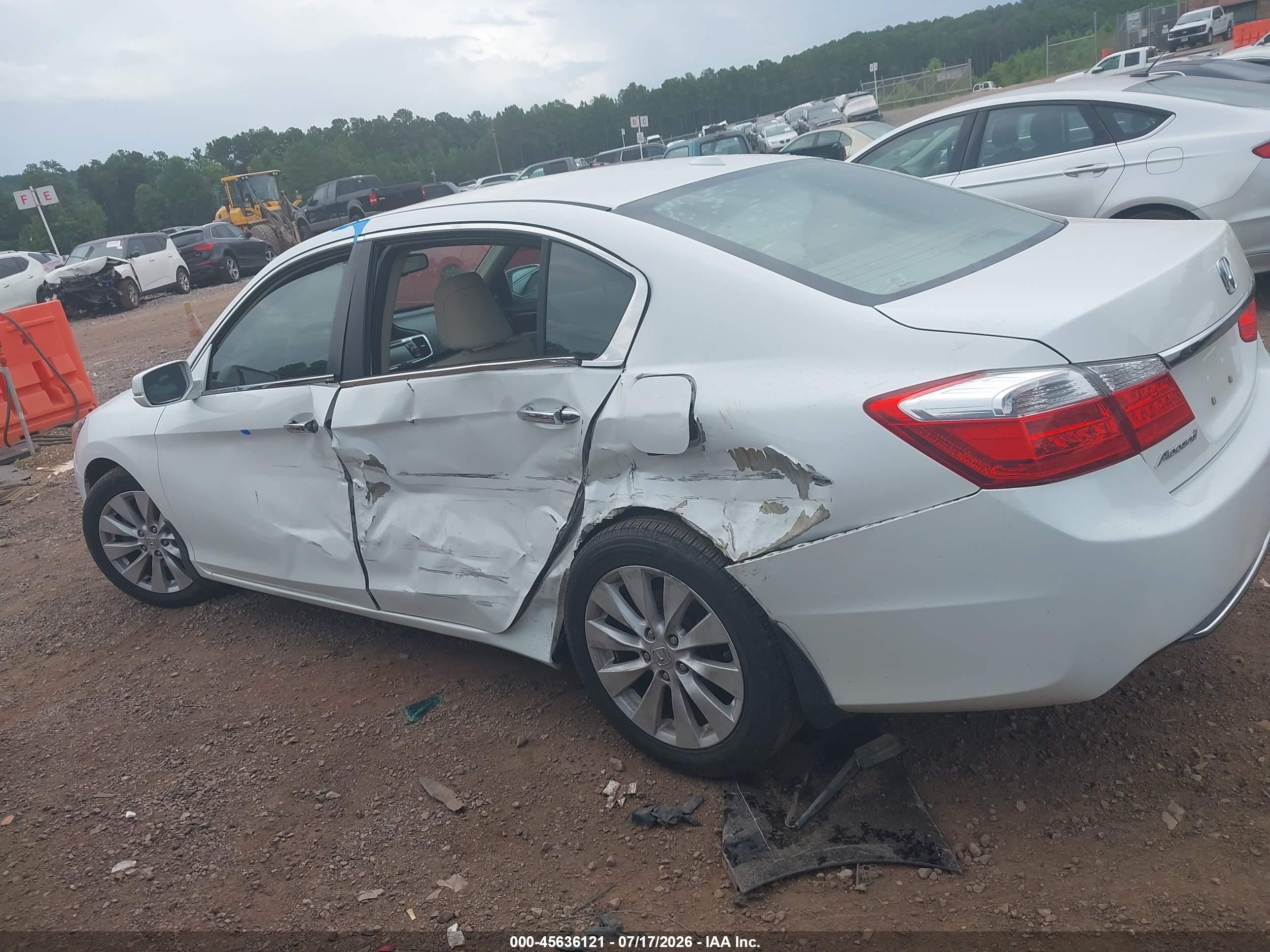 2015 Honda Accord Ex-l White vin: 1HGCR2F84FA197934