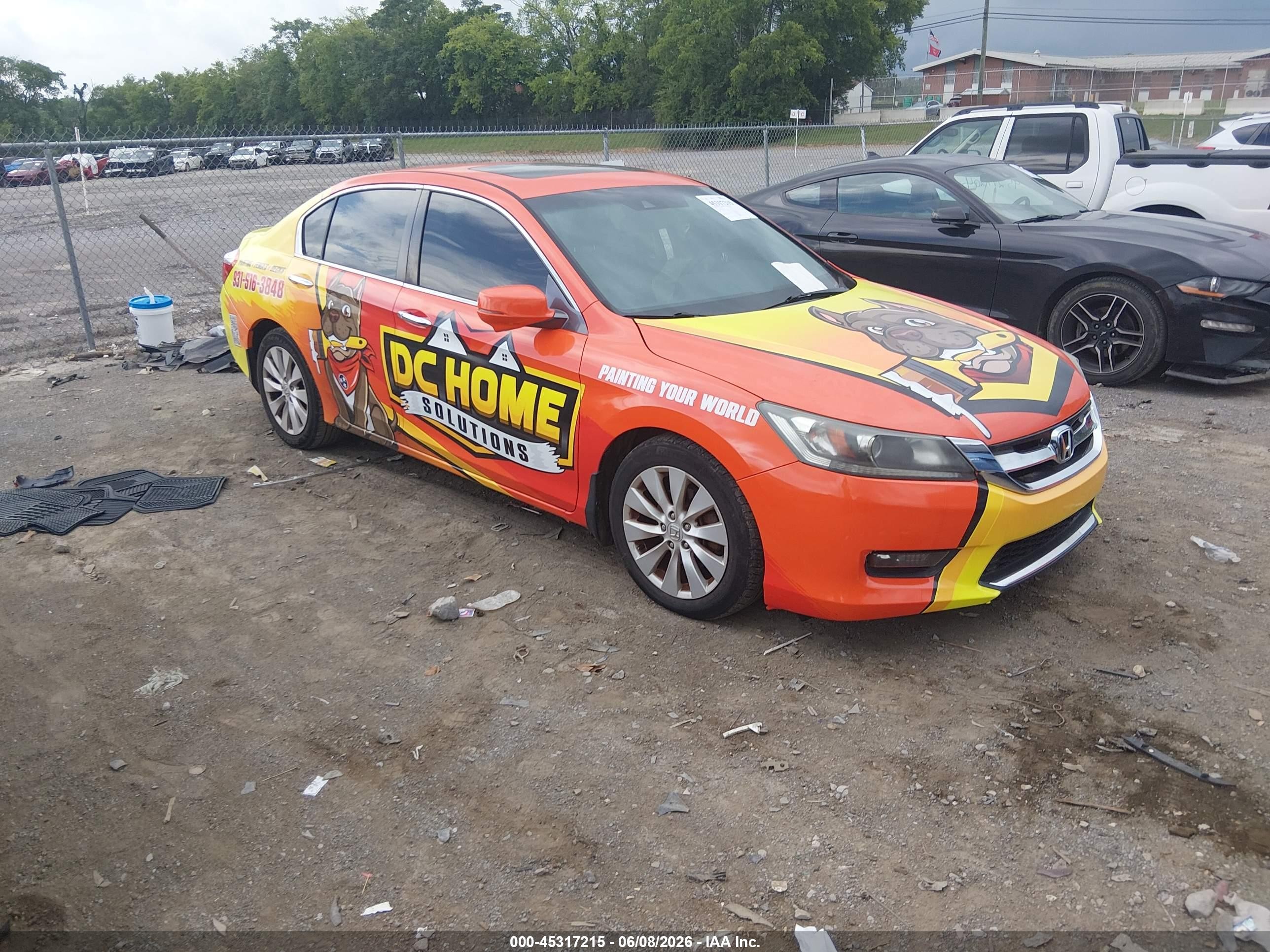 2015 Honda Accord Ex-l Orange vin: 1HGCR2F84FA206552