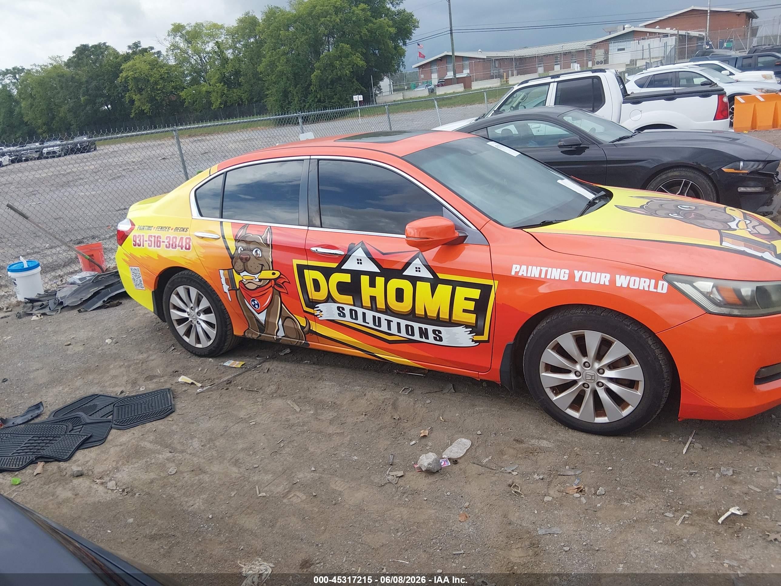 2015 Honda Accord Ex-l Orange vin: 1HGCR2F84FA206552