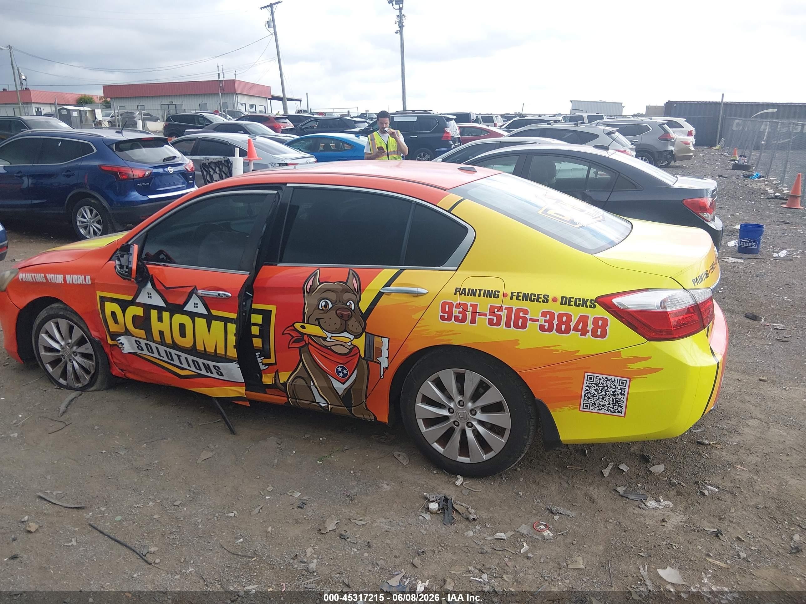 2015 Honda Accord Ex-l Orange vin: 1HGCR2F84FA206552