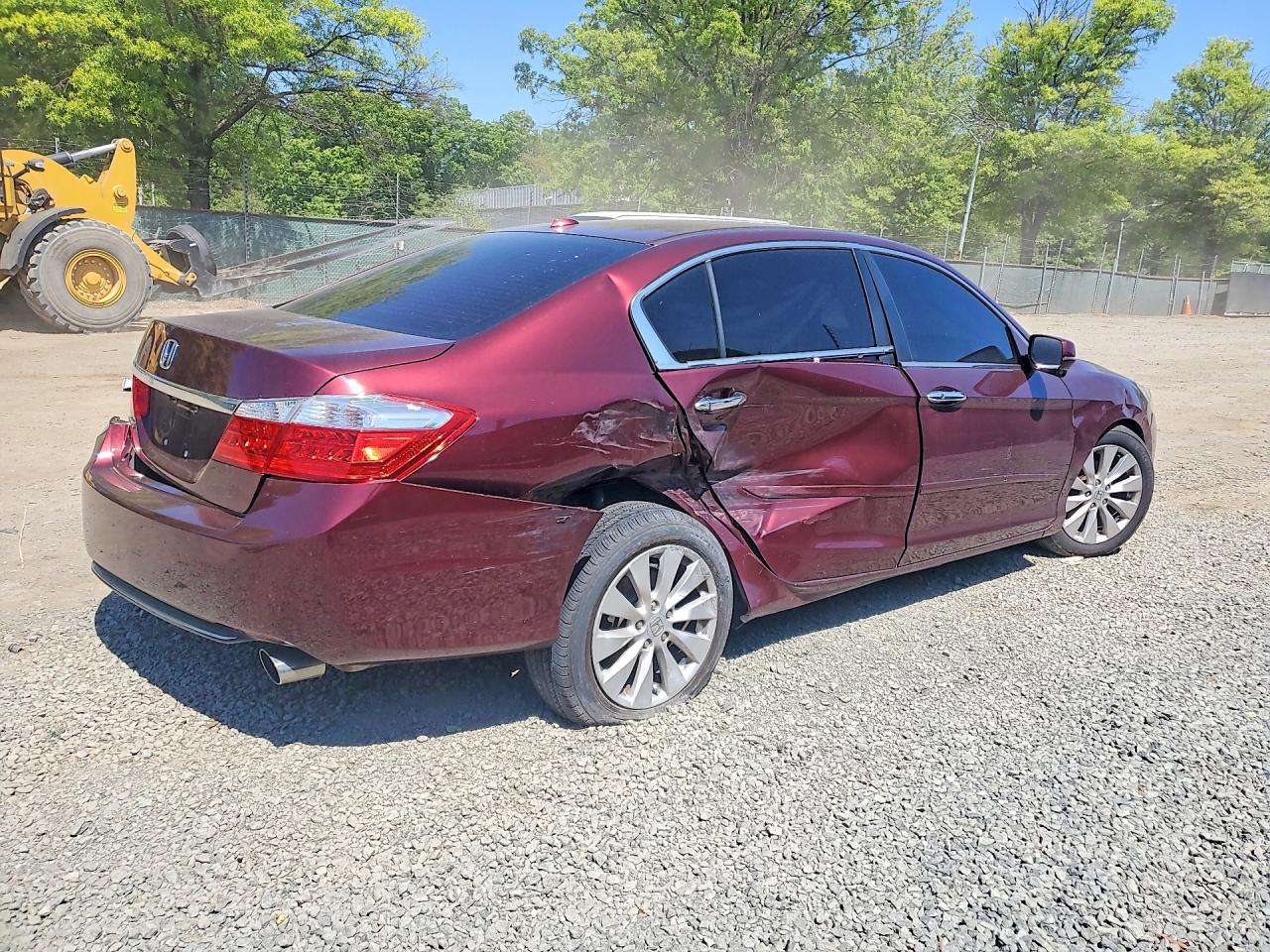 2015 Honda Accord Exl Burgundy vin: 1HGCR2F84FA213355