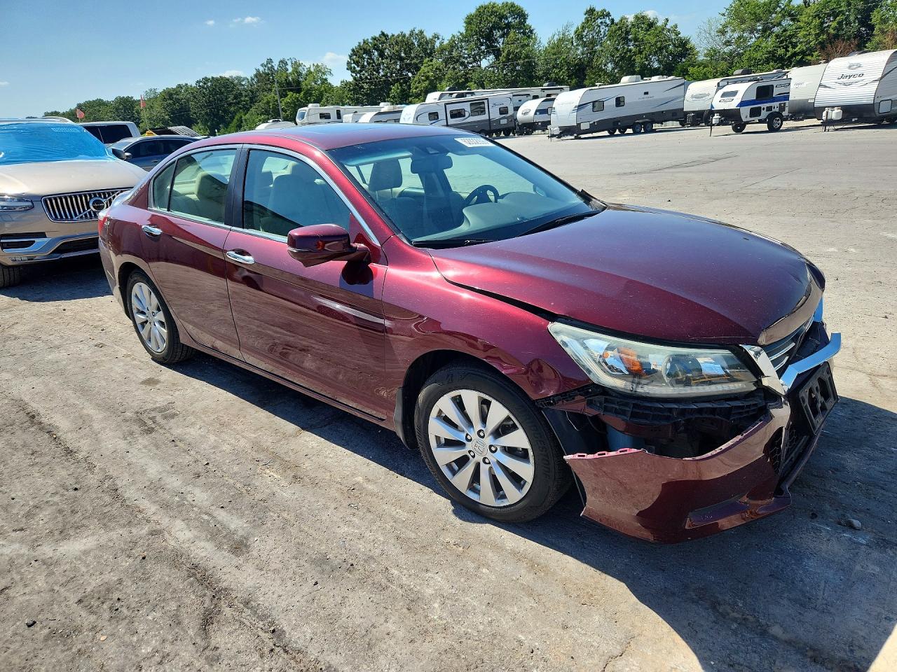 2015 Honda Accord Exl Красный vin: 1HGCR2F84FA265214