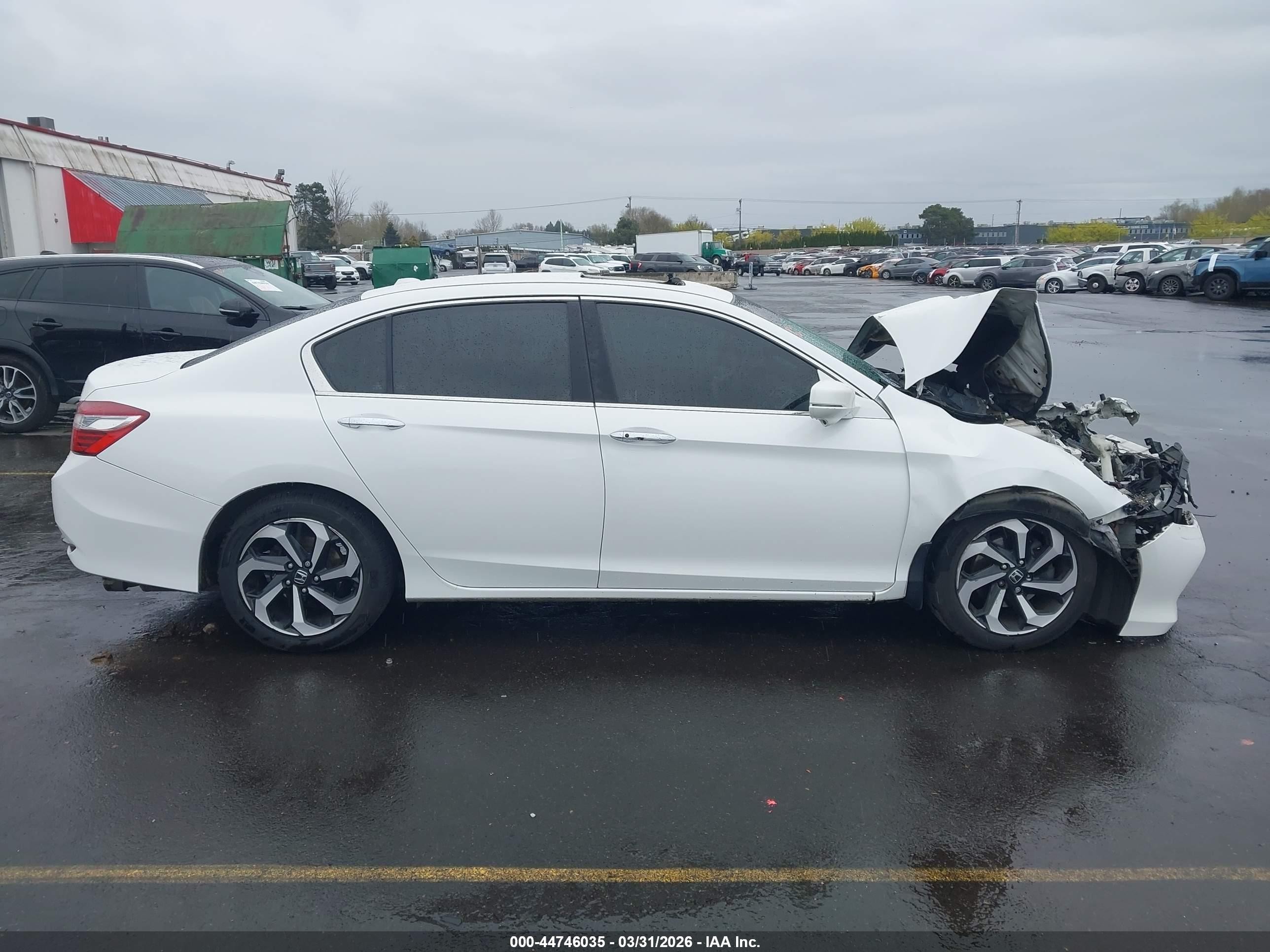2016 Honda Accord Ex-l White vin: 1HGCR2F84GA090545