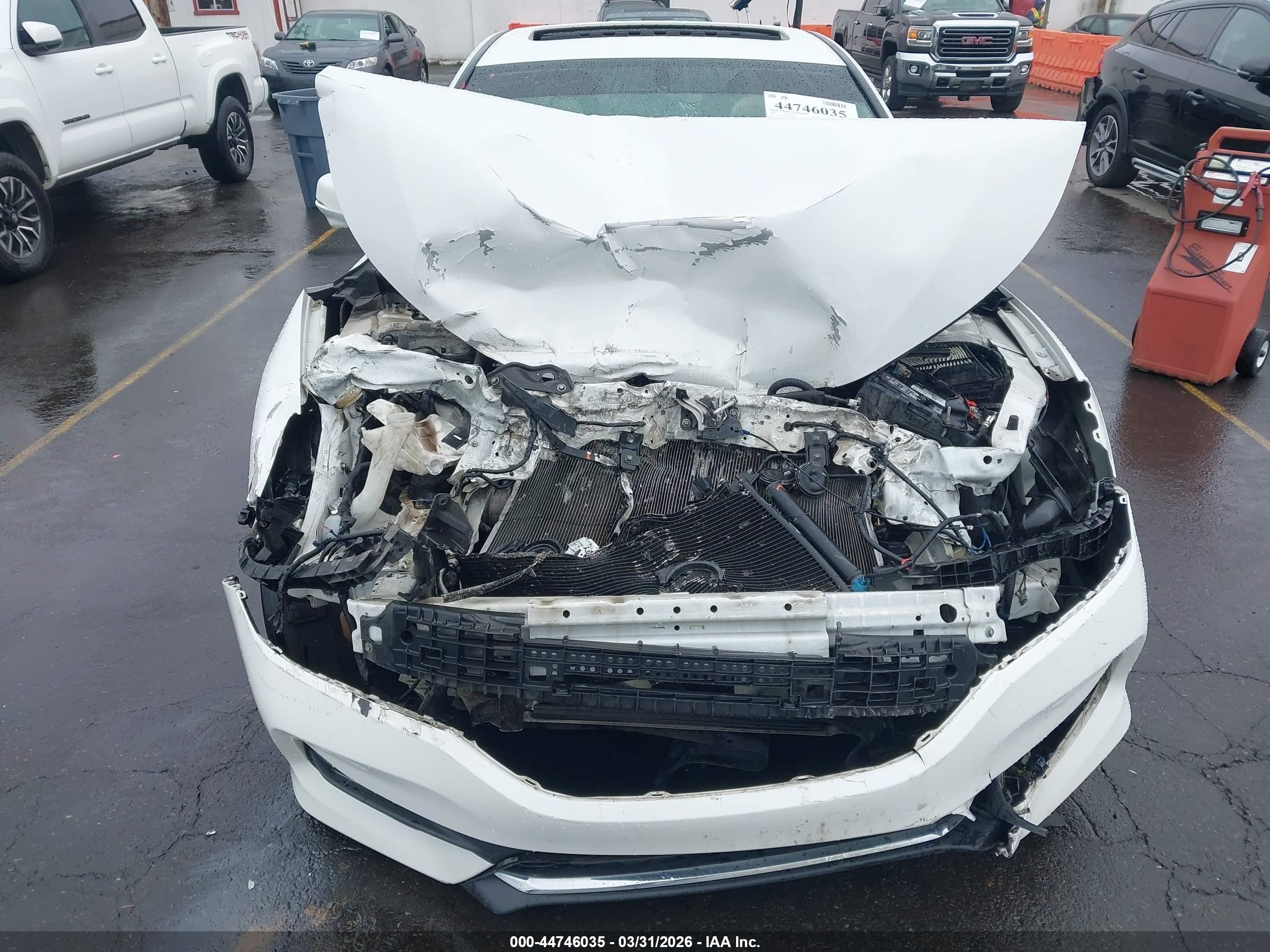 2016 Honda Accord Ex-l White vin: 1HGCR2F84GA090545