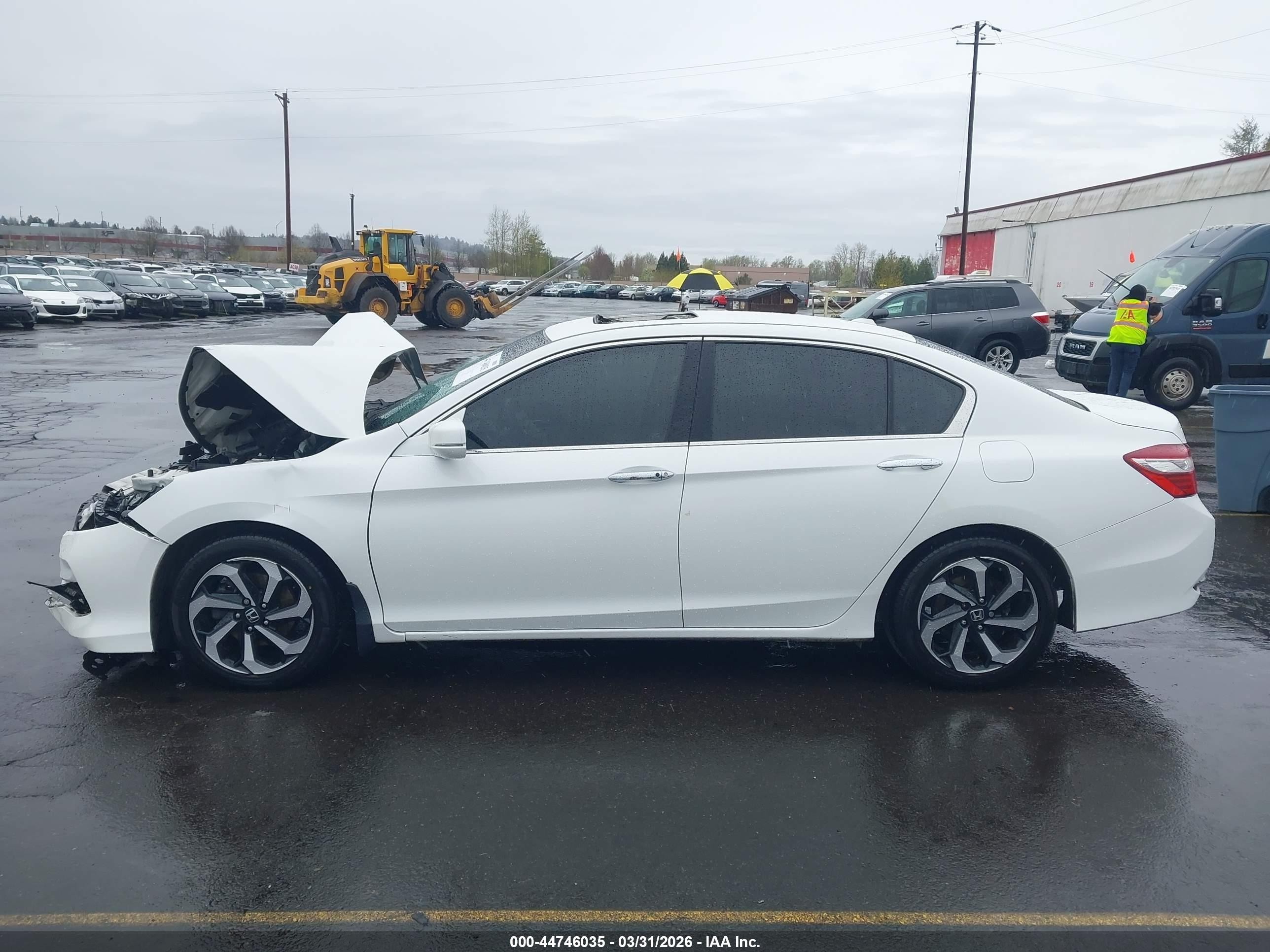 2016 Honda Accord Ex-l White vin: 1HGCR2F84GA090545