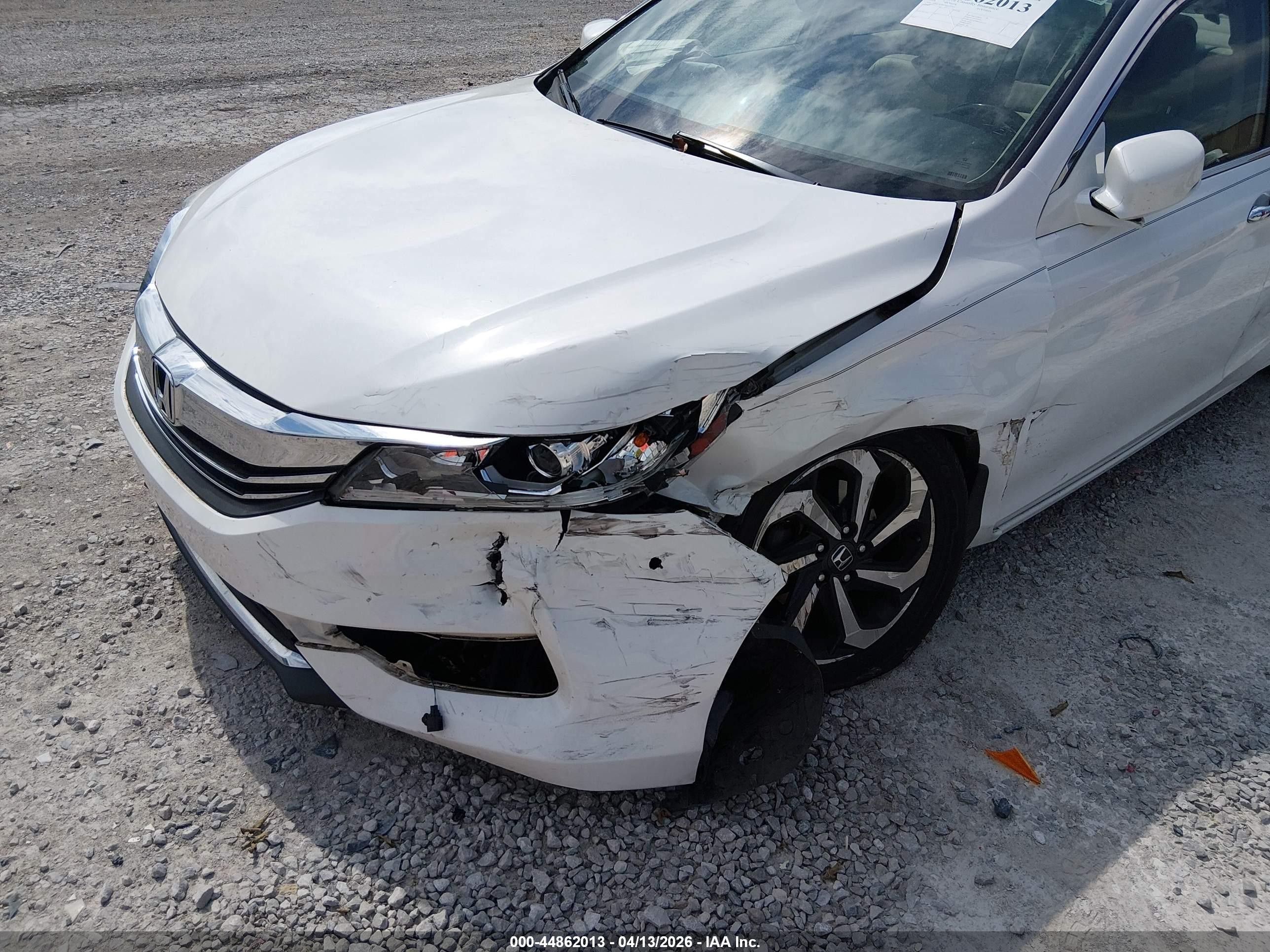 2016 Honda Accord Ex-l White vin: 1HGCR2F84GA227497