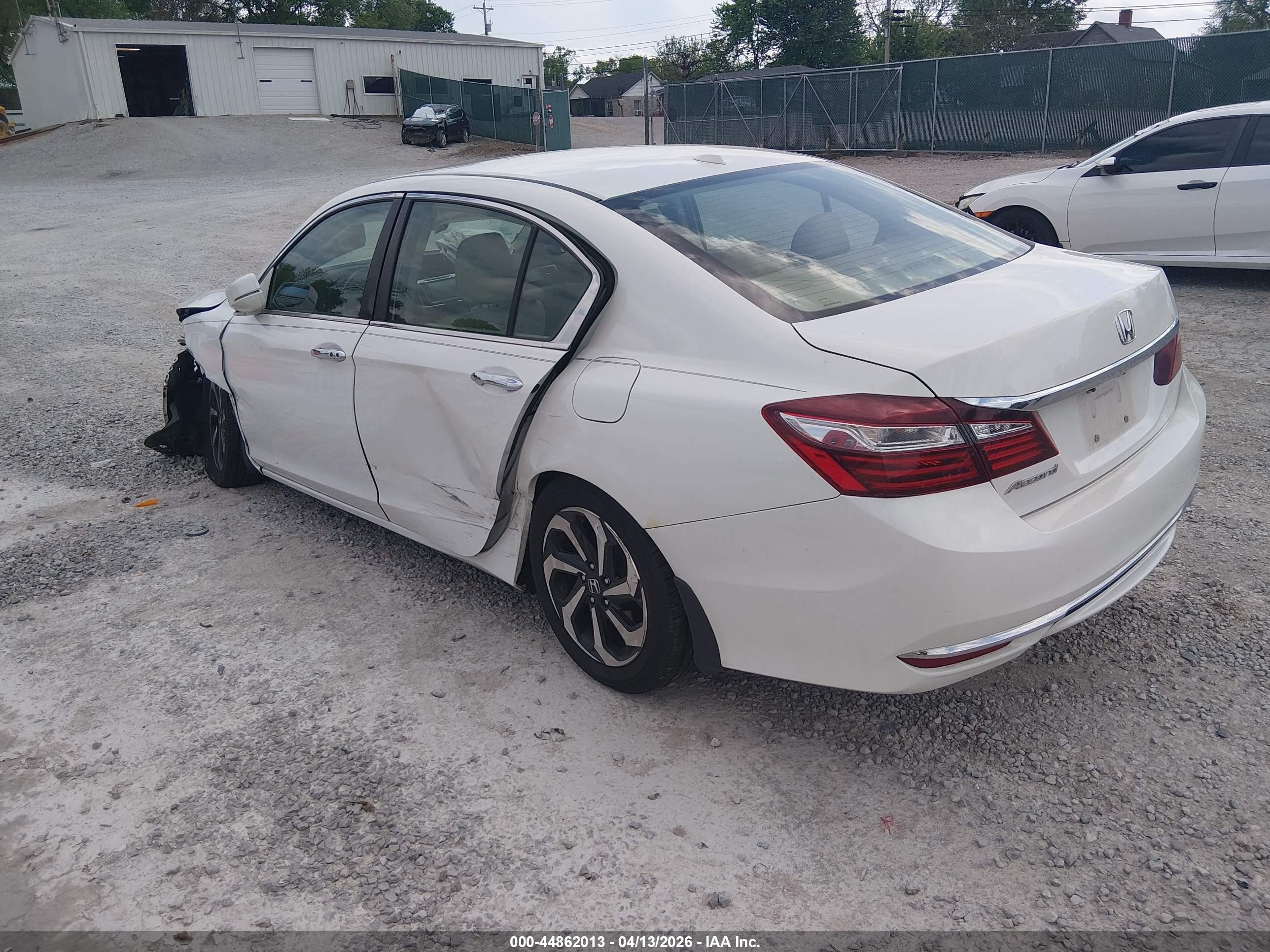 2016 Honda Accord Ex-l White vin: 1HGCR2F84GA227497
