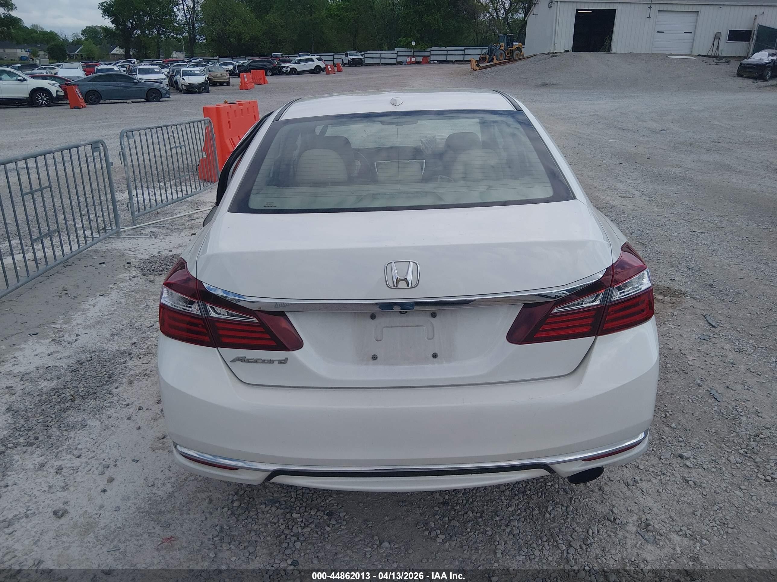 2016 Honda Accord Ex-l White vin: 1HGCR2F84GA227497
