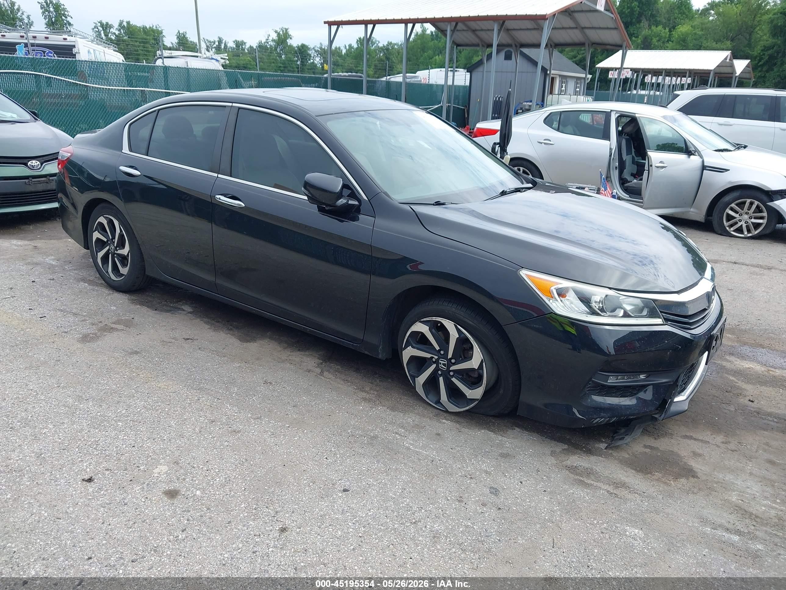 2017 Honda Accord Ex-l Black vin: 1HGCR2F84HA122511