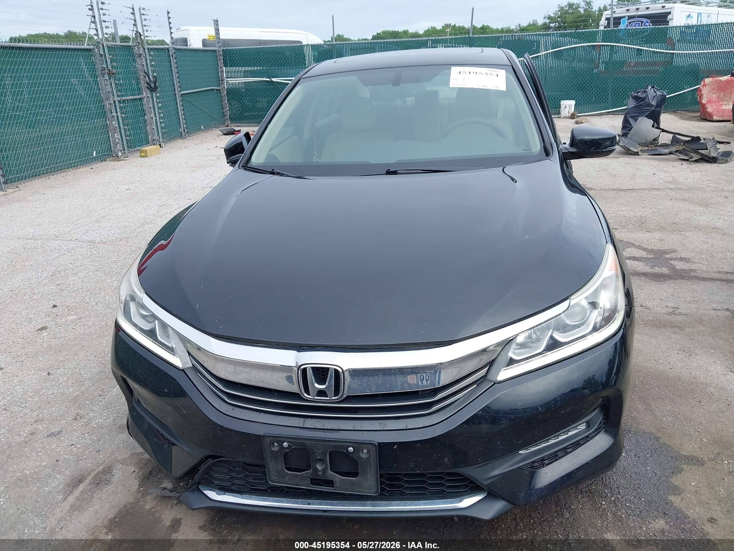 2017 Honda Accord Ex-l Black vin: 1HGCR2F84HA122511