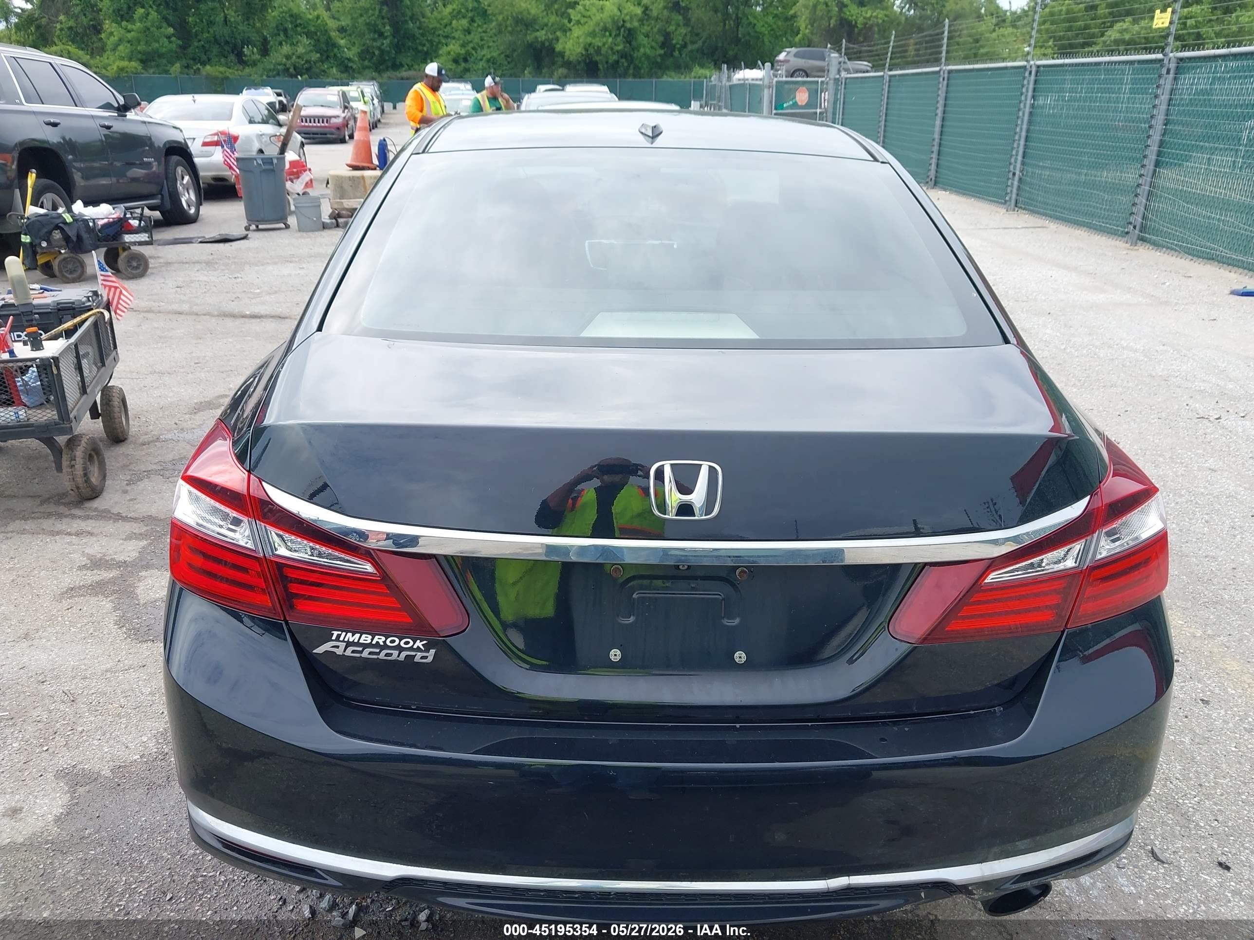 2017 Honda Accord Ex-l Black vin: 1HGCR2F84HA122511