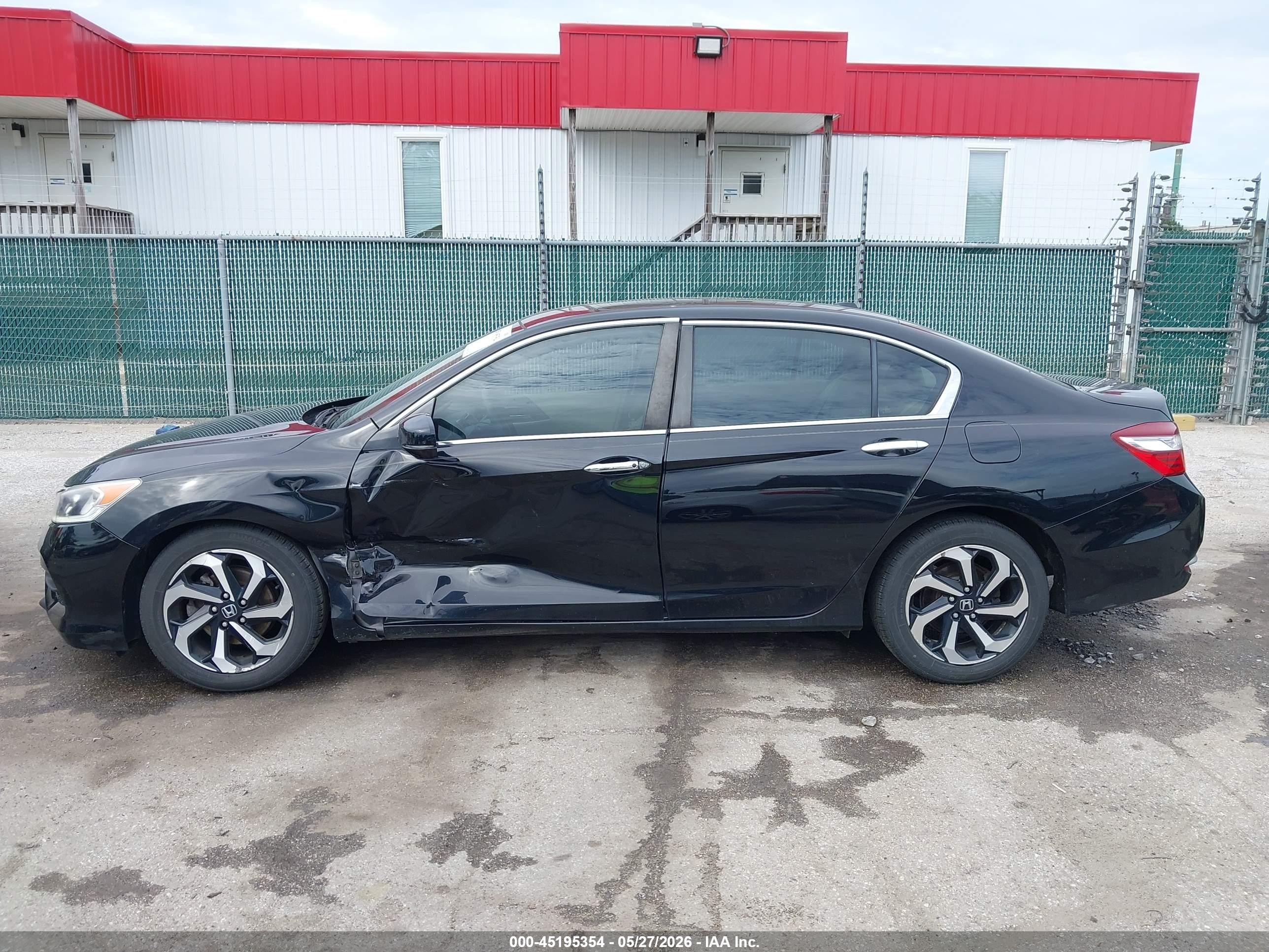 2017 Honda Accord Ex-l Black vin: 1HGCR2F84HA122511