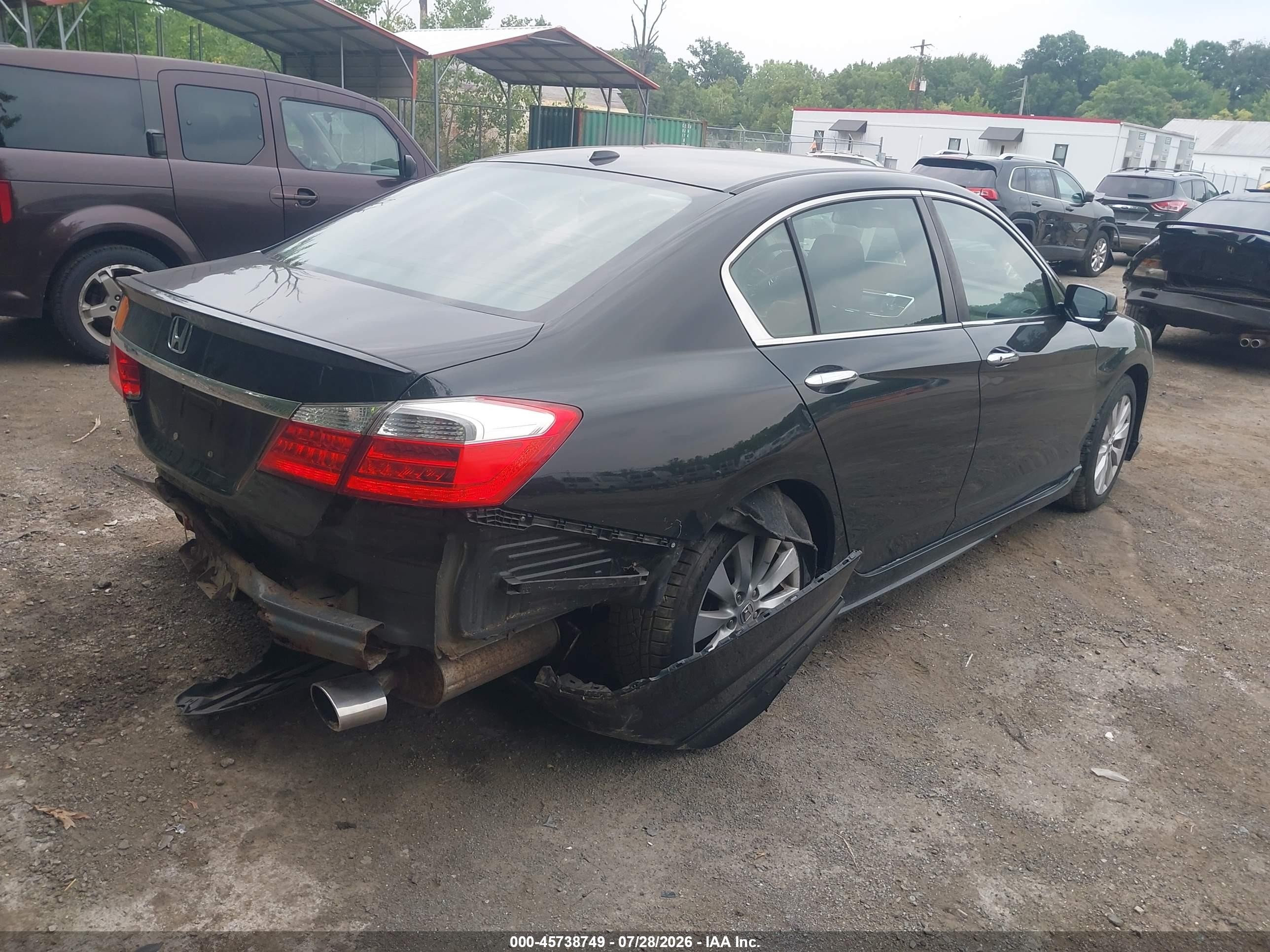 2013 Honda Accord Ex-l Black vin: 1HGCR2F85DA007846