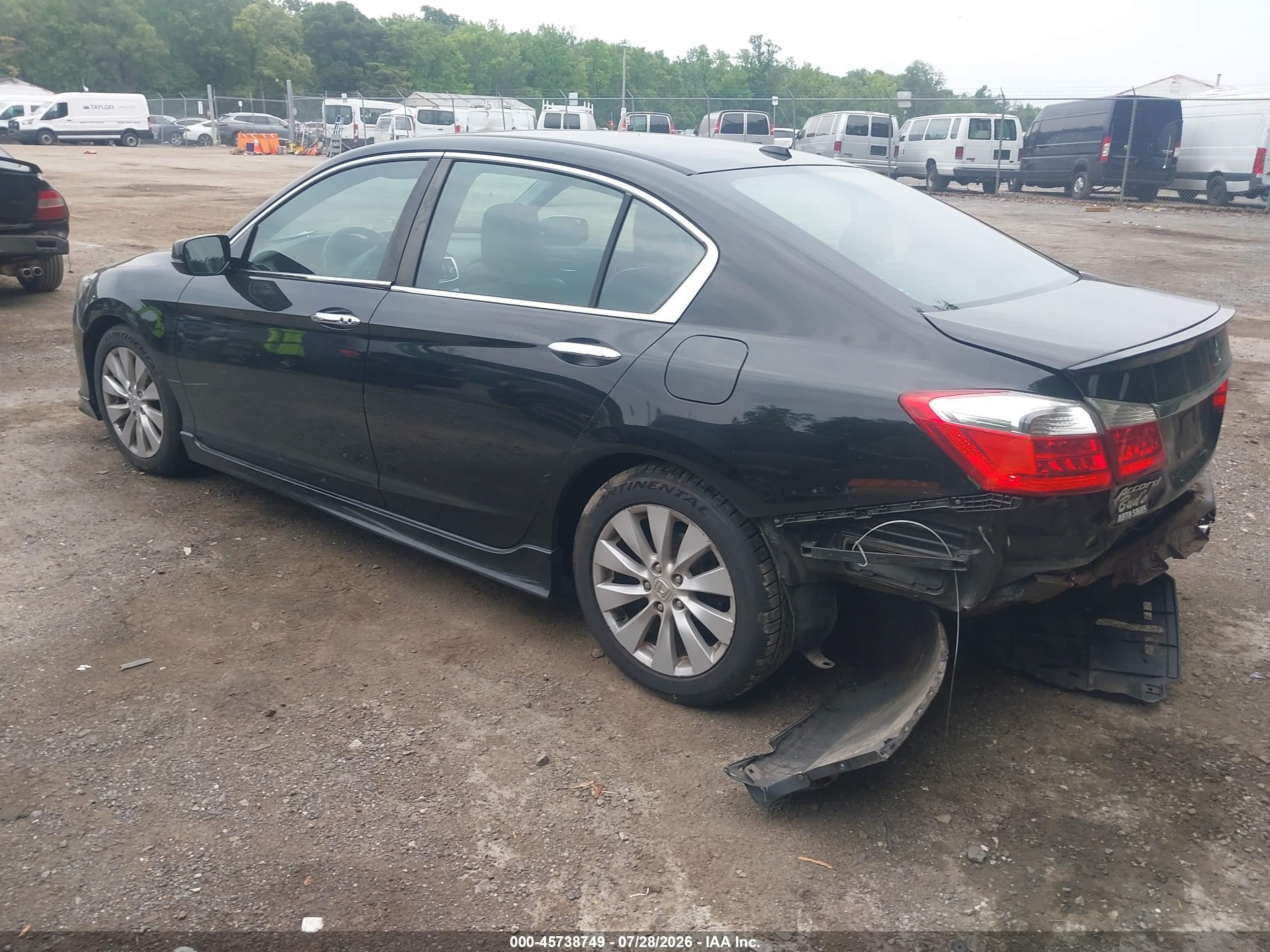 2013 Honda Accord Ex-l Black vin: 1HGCR2F85DA007846