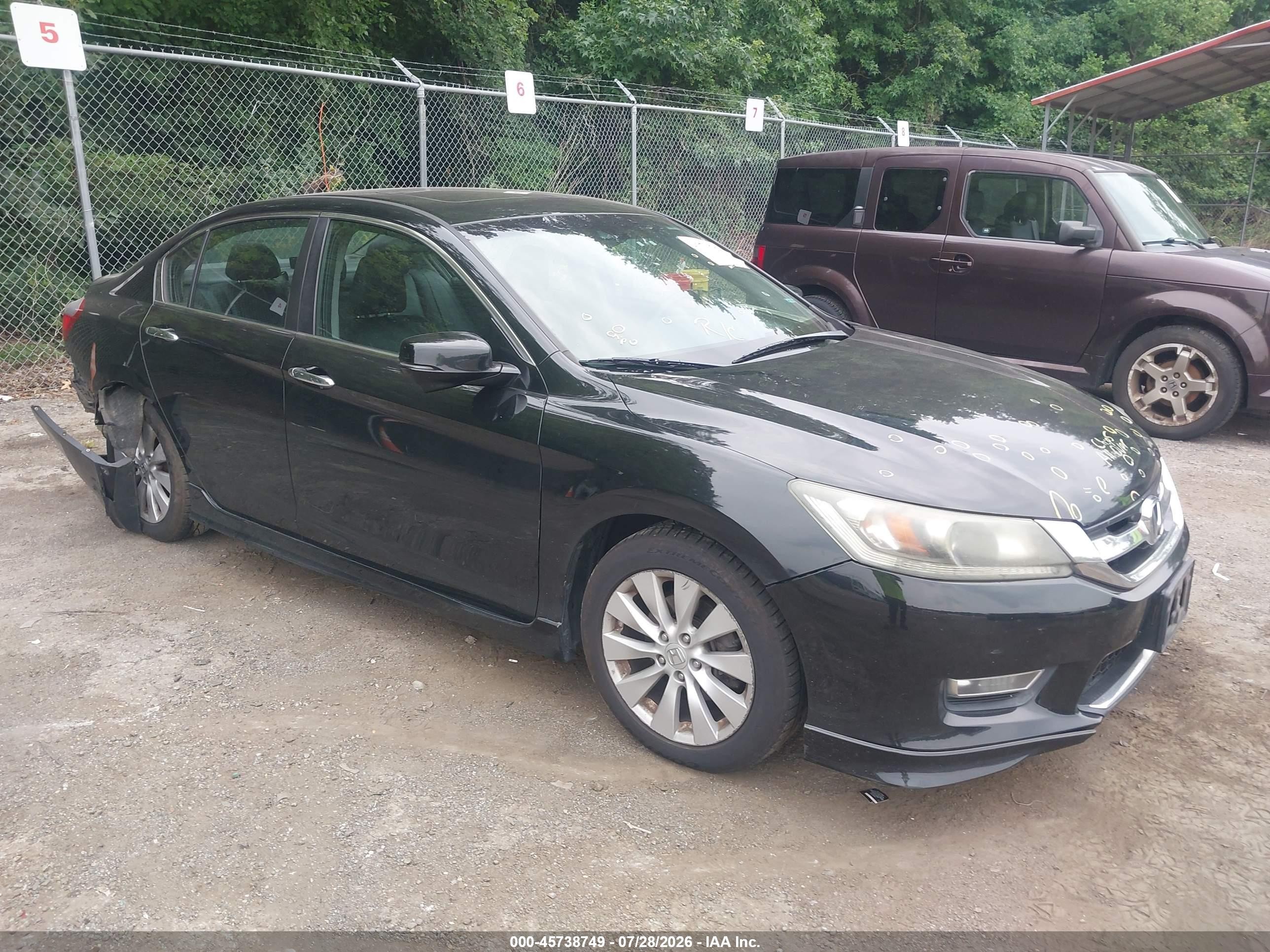 2013 Honda Accord Ex-l Black vin: 1HGCR2F85DA007846