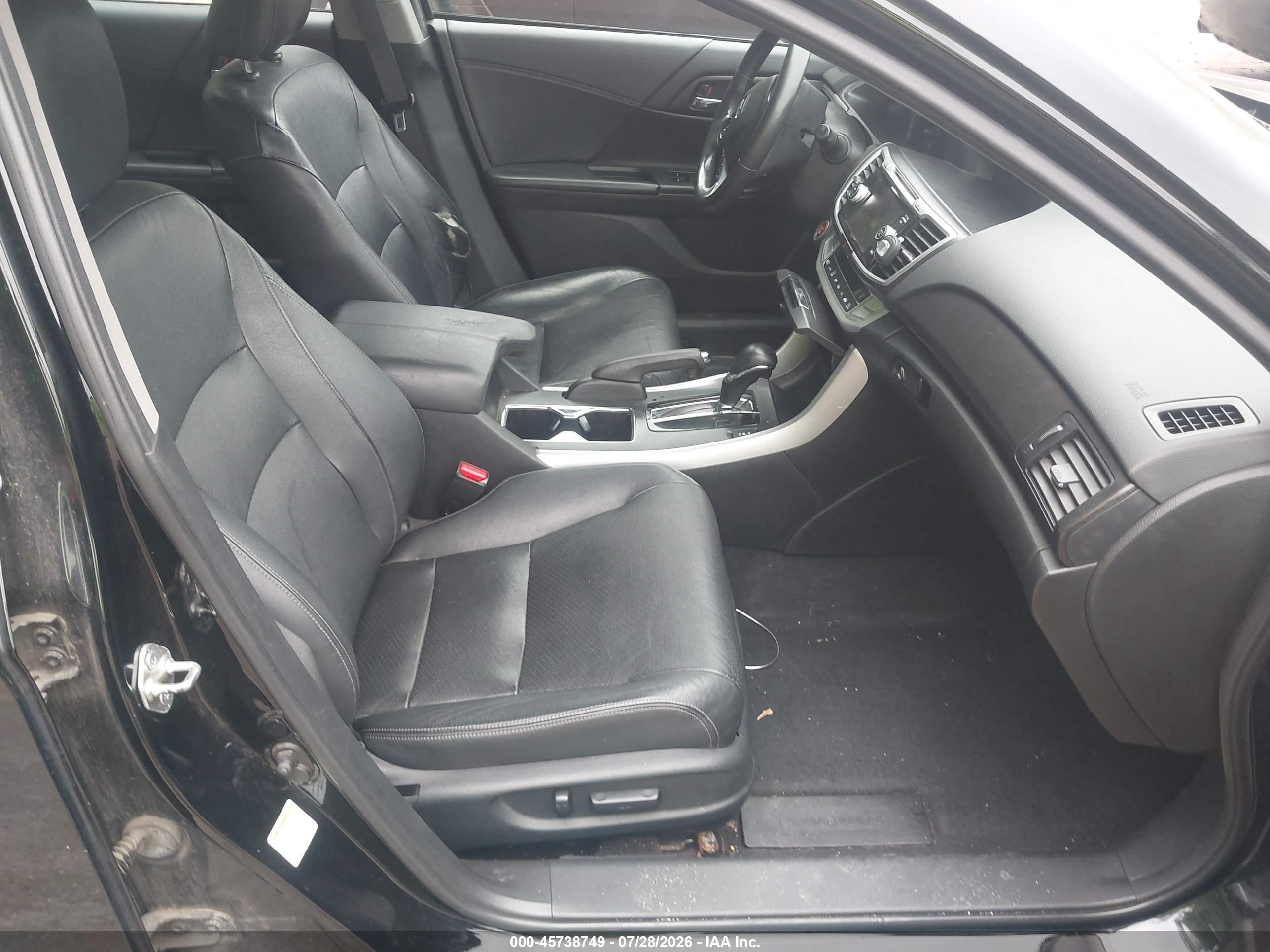 2013 Honda Accord Ex-l Black vin: 1HGCR2F85DA007846