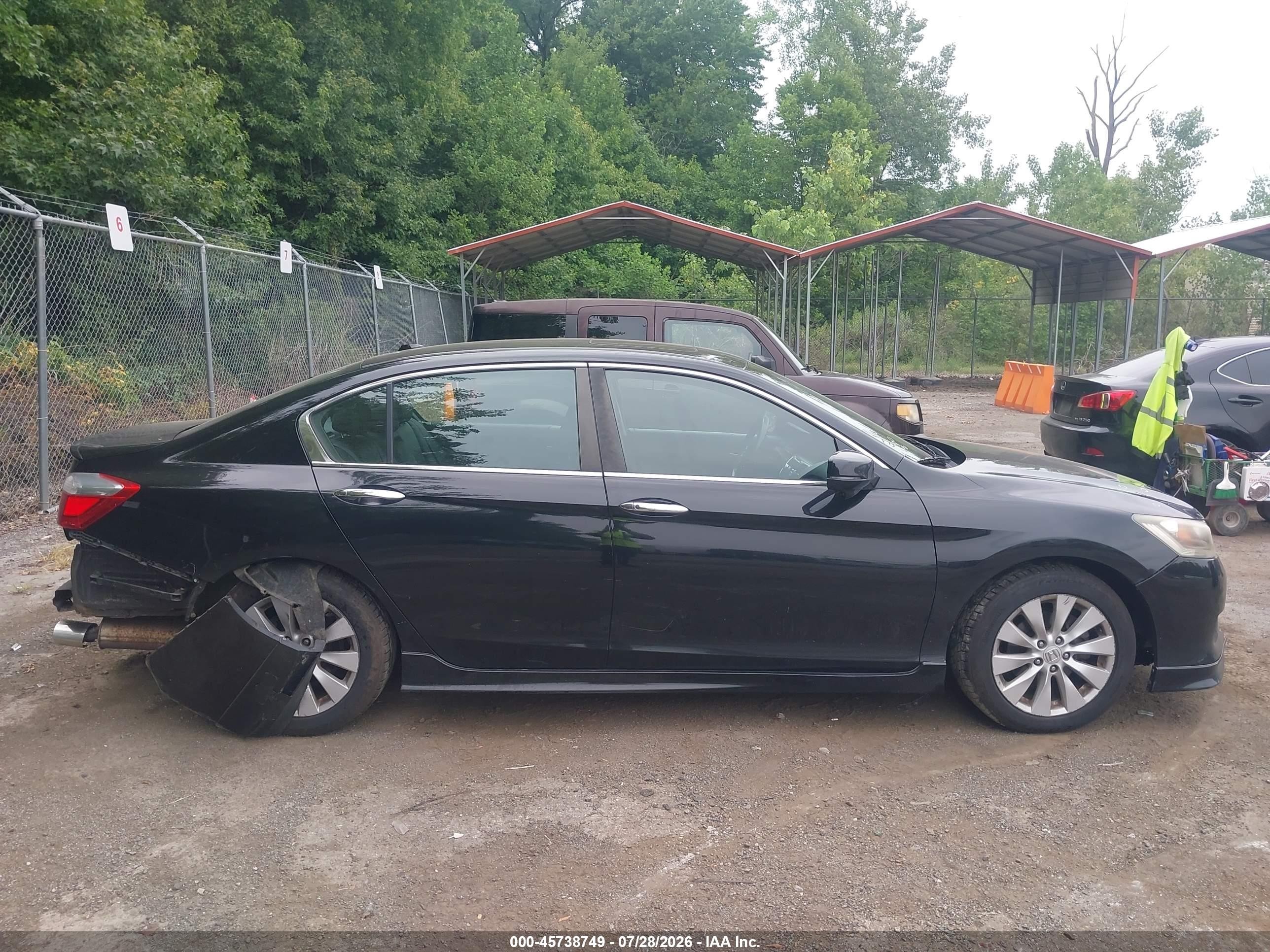 2013 Honda Accord Ex-l Black vin: 1HGCR2F85DA007846