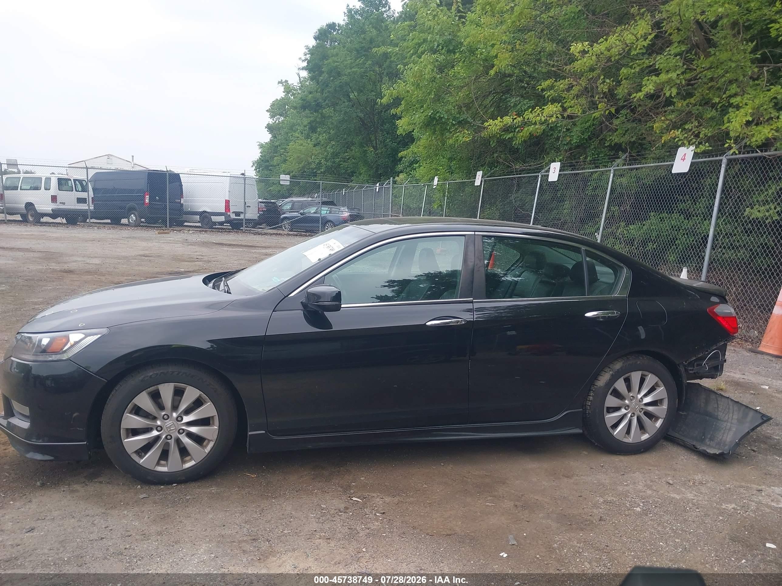 2013 Honda Accord Ex-l Black vin: 1HGCR2F85DA007846