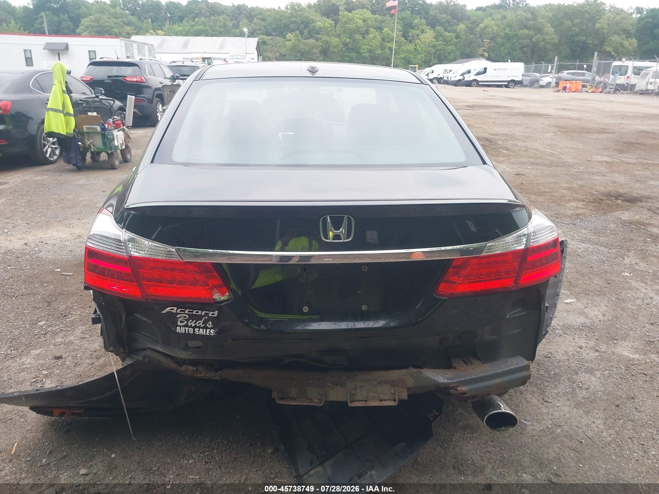 2013 Honda Accord Ex-l Black vin: 1HGCR2F85DA007846
