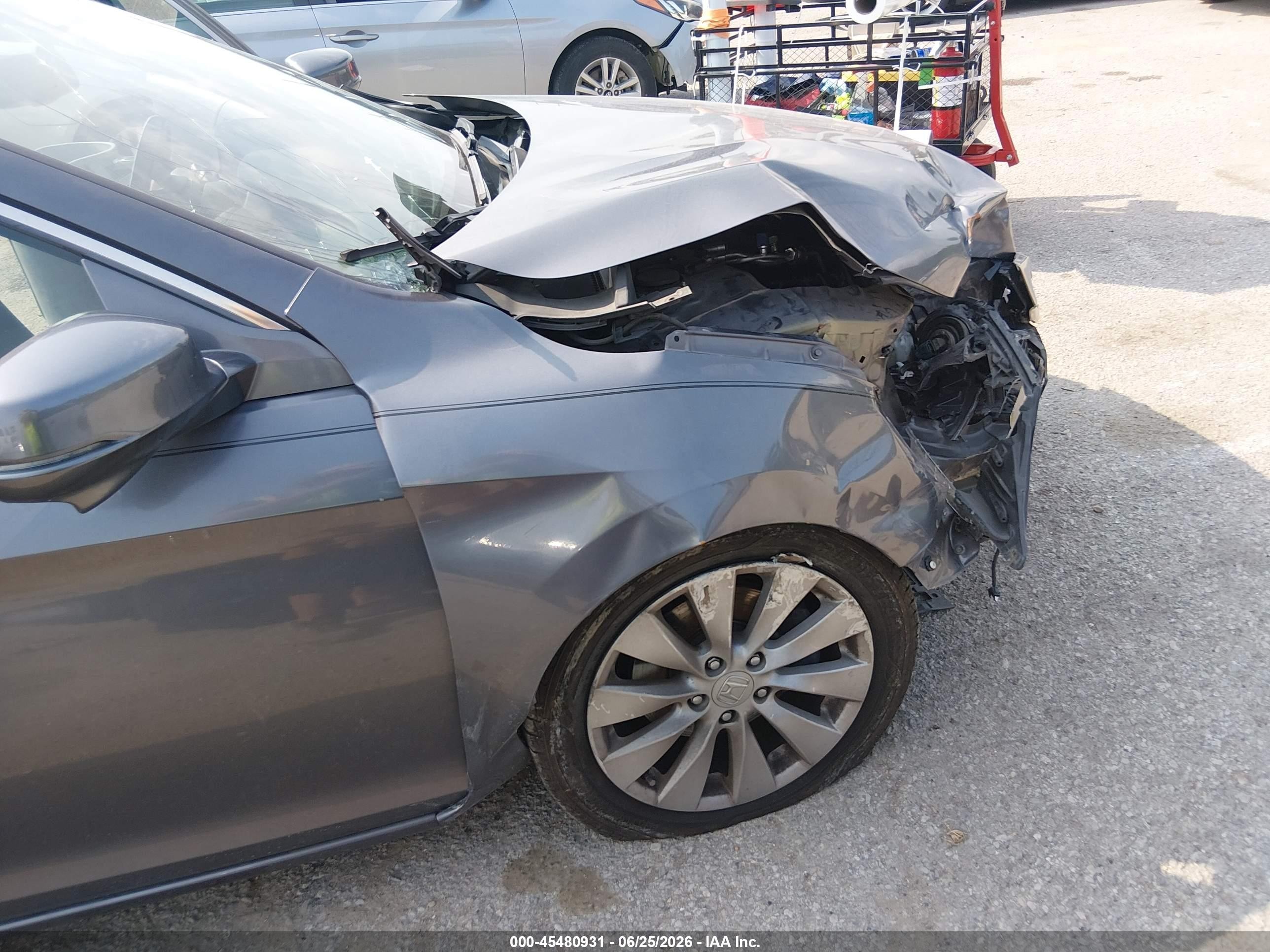 2013 Honda Accord Ex-l Gray vin: 1HGCR2F85DA037641