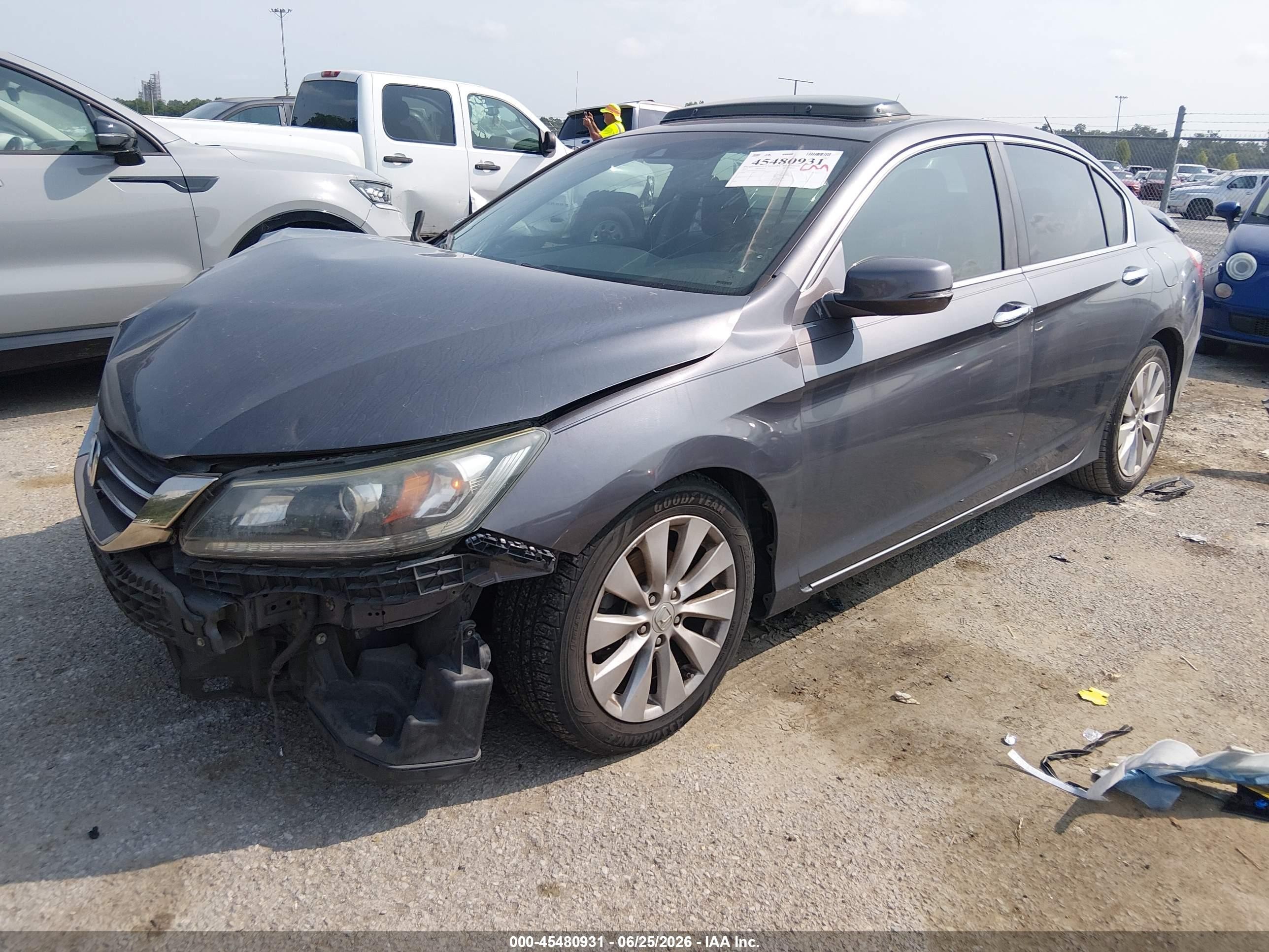 2013 Honda Accord Ex-l Gray vin: 1HGCR2F85DA037641
