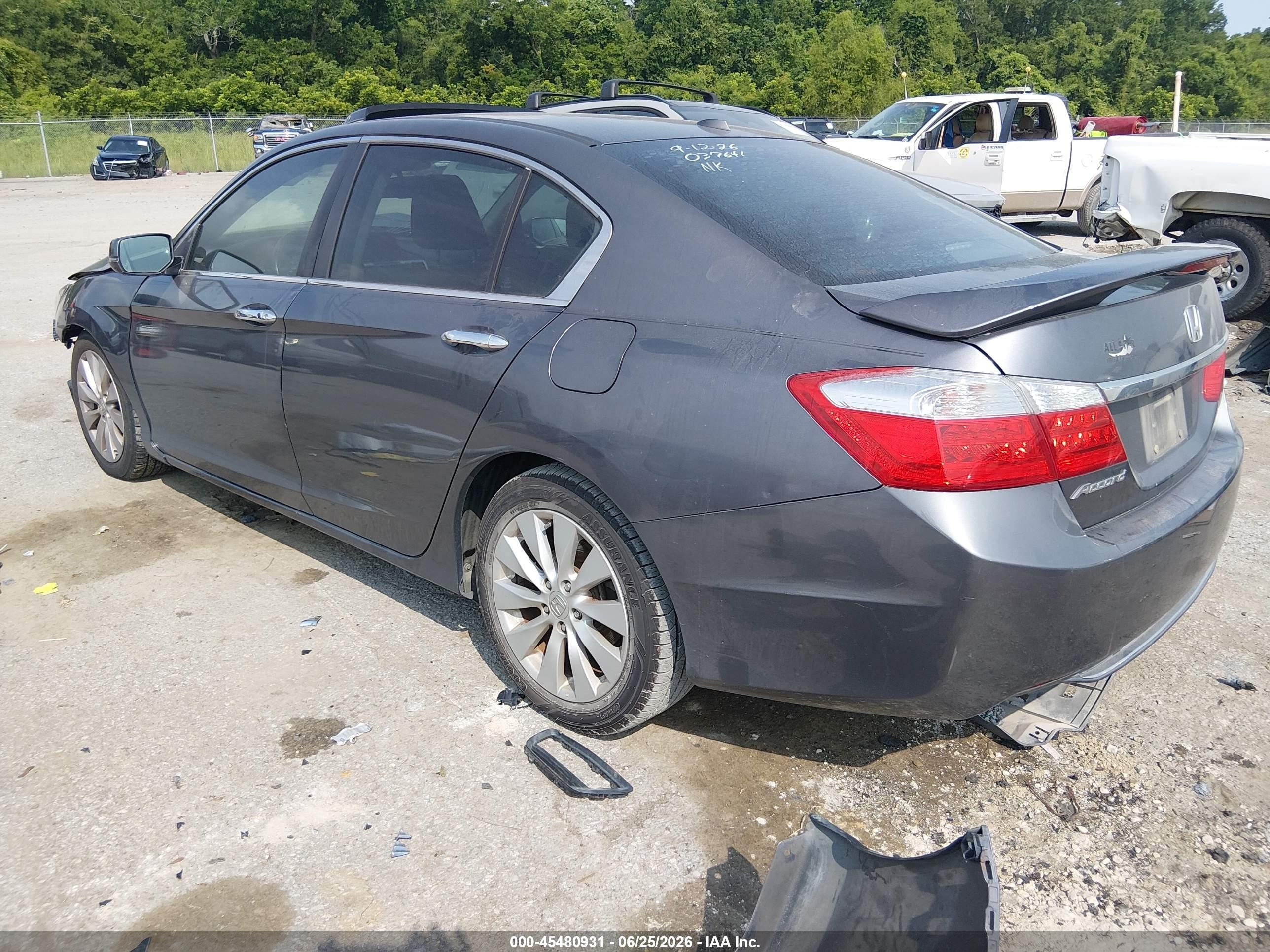 2013 Honda Accord Ex-l Gray vin: 1HGCR2F85DA037641