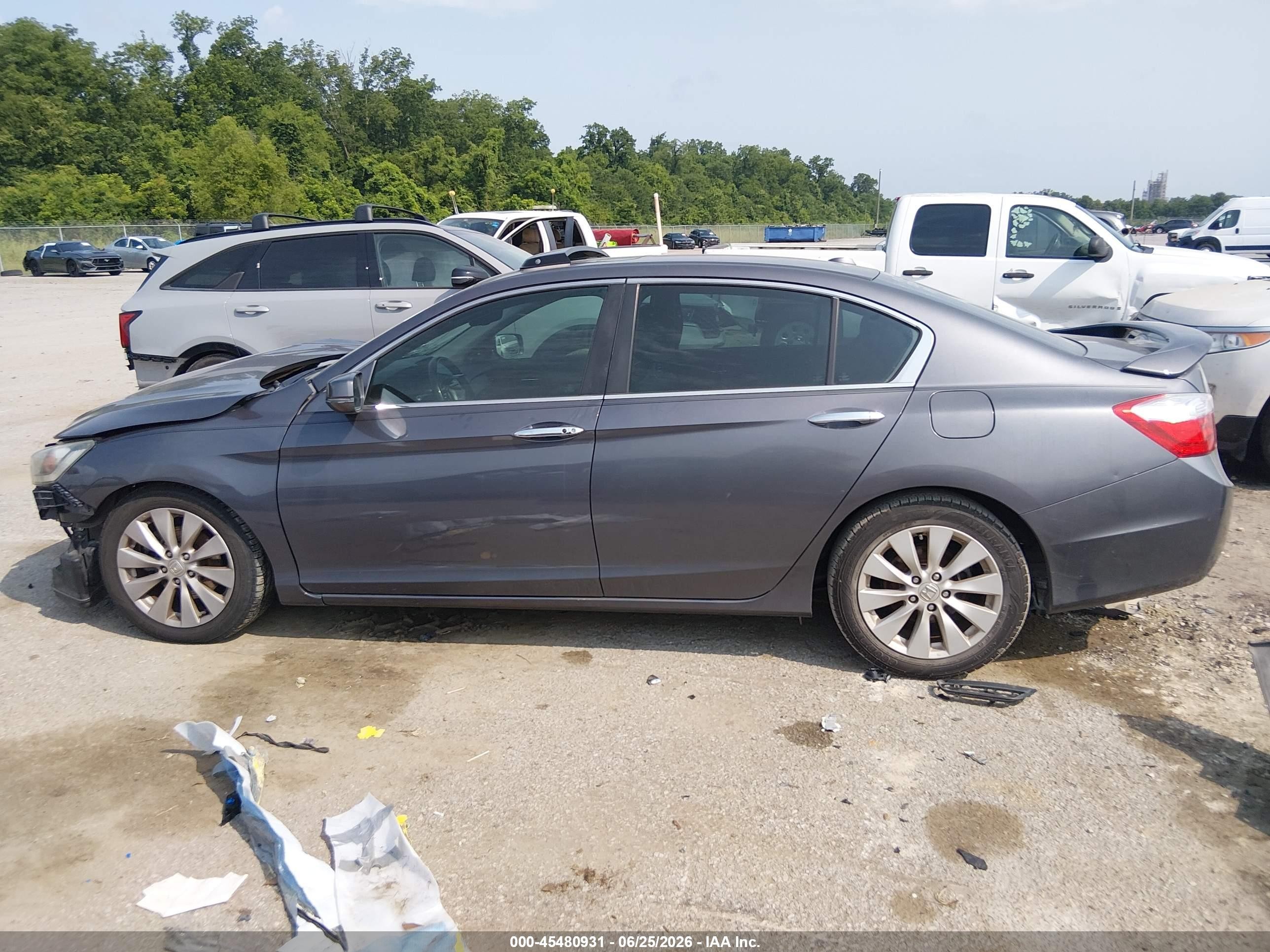 2013 Honda Accord Ex-l Gray vin: 1HGCR2F85DA037641