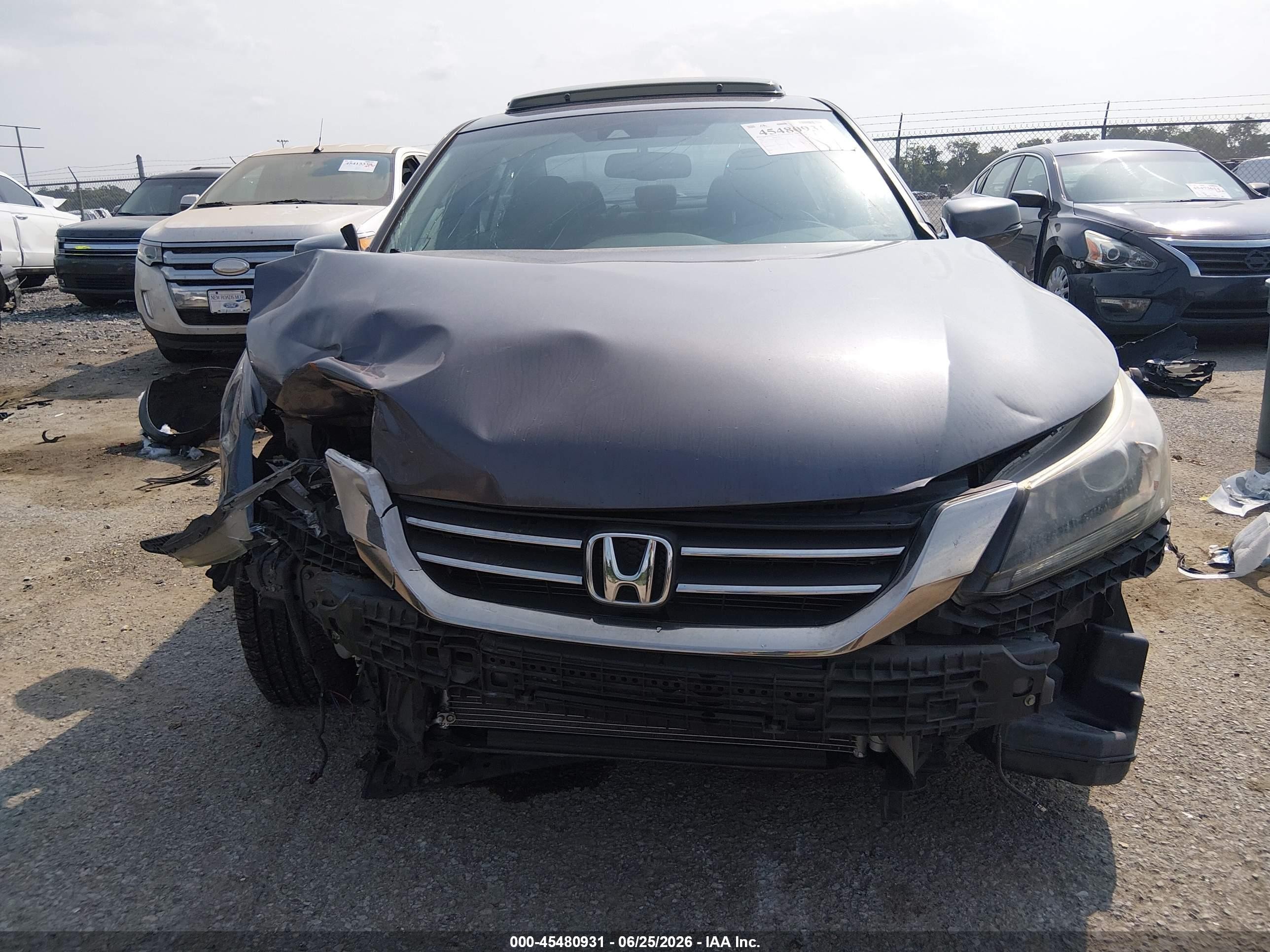2013 Honda Accord Ex-l Gray vin: 1HGCR2F85DA037641