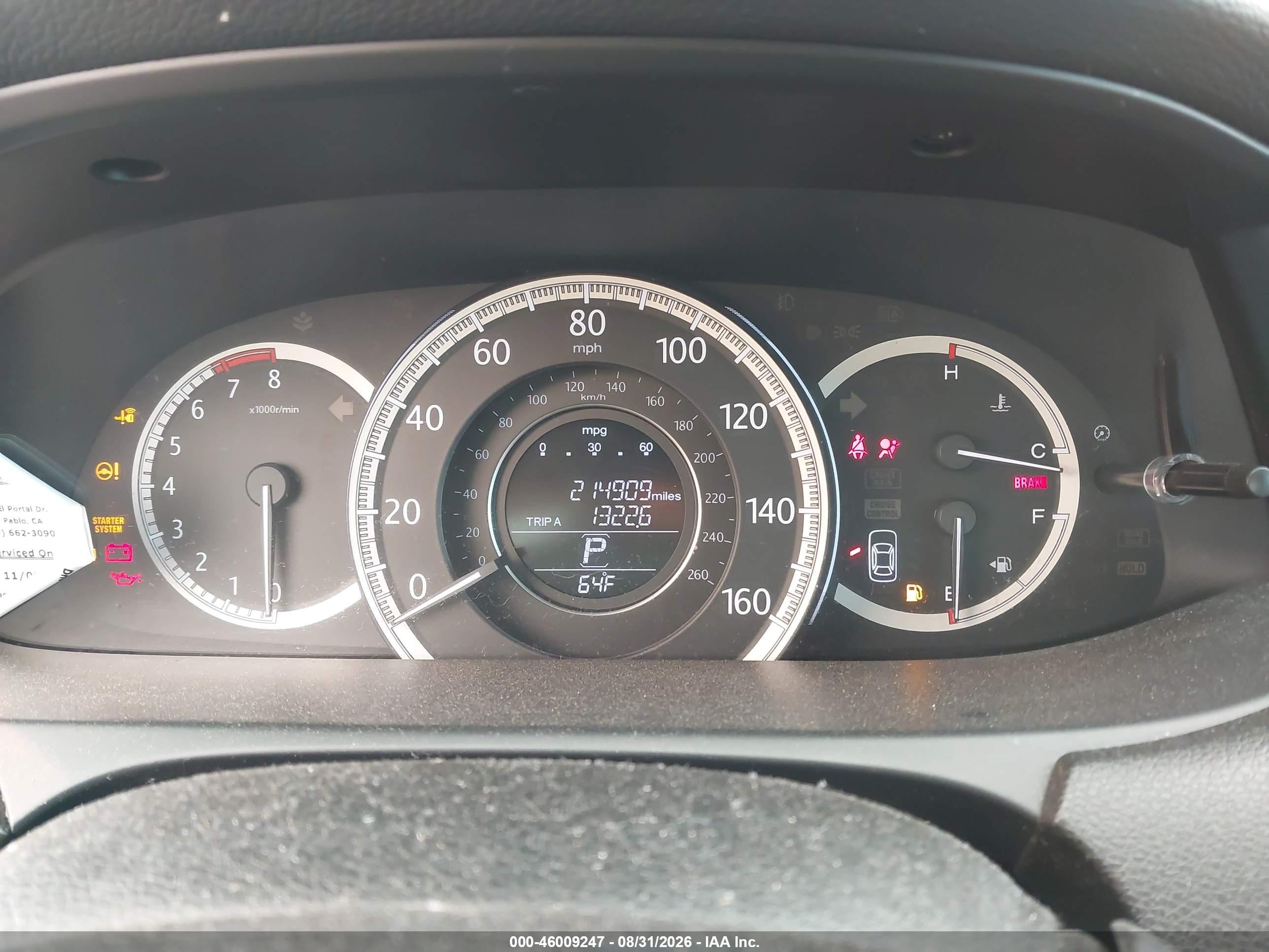 2013 Honda Accord Ex-l Серый vin: 1HGCR2F85DA040183