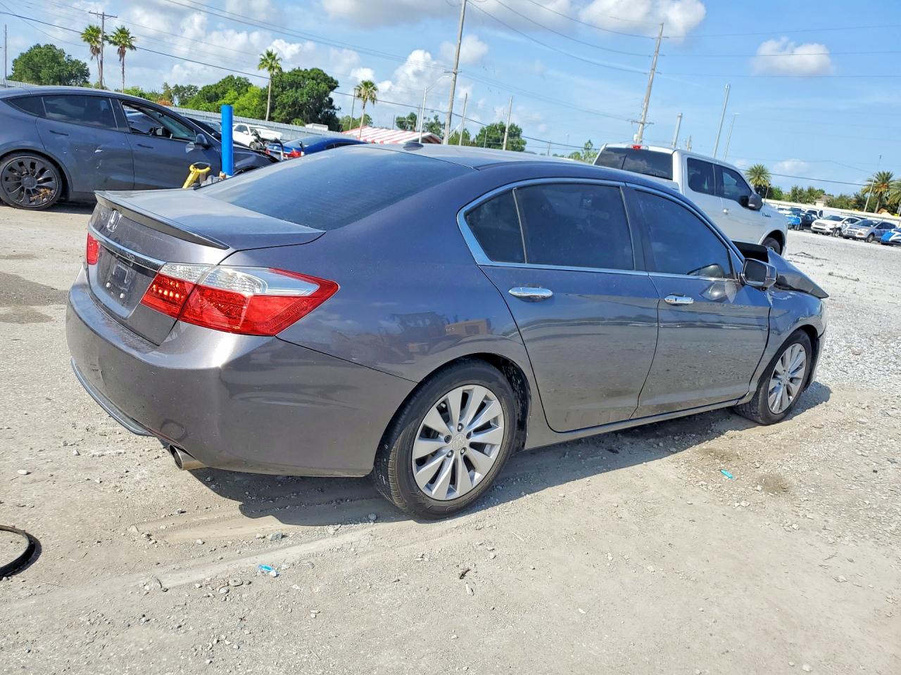 2013 Honda Accord Exl Серый vin: 1HGCR2F85DA080005