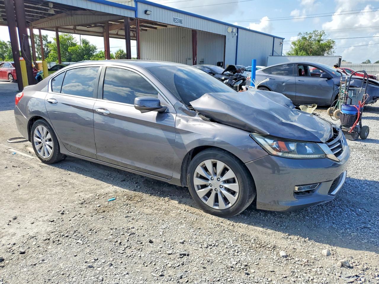 2013 Honda Accord Exl Серый vin: 1HGCR2F85DA080005