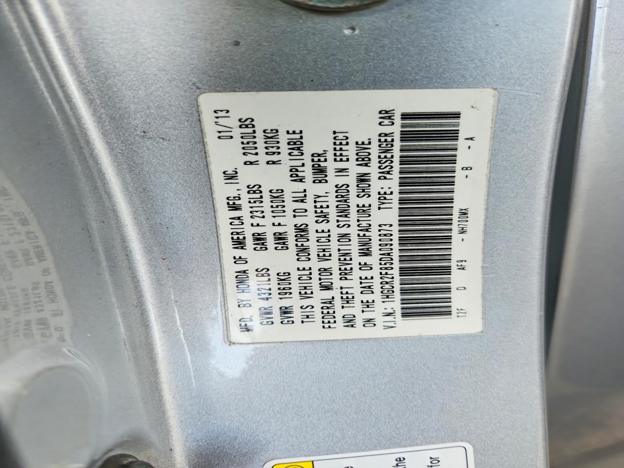 2013 Honda Accord Exl Silver vin: 1HGCR2F85DA090873