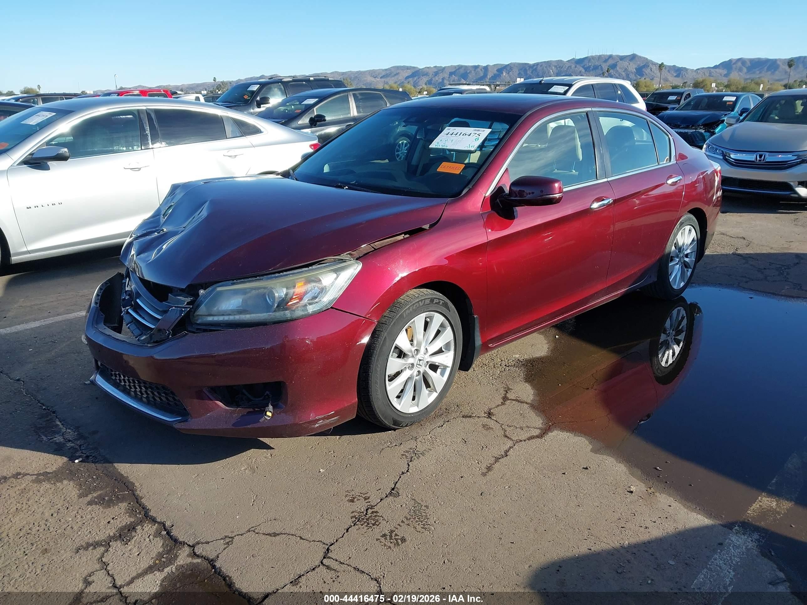 2013 Honda Accord Ex-l Maroon vin: 1HGCR2F85DA097550