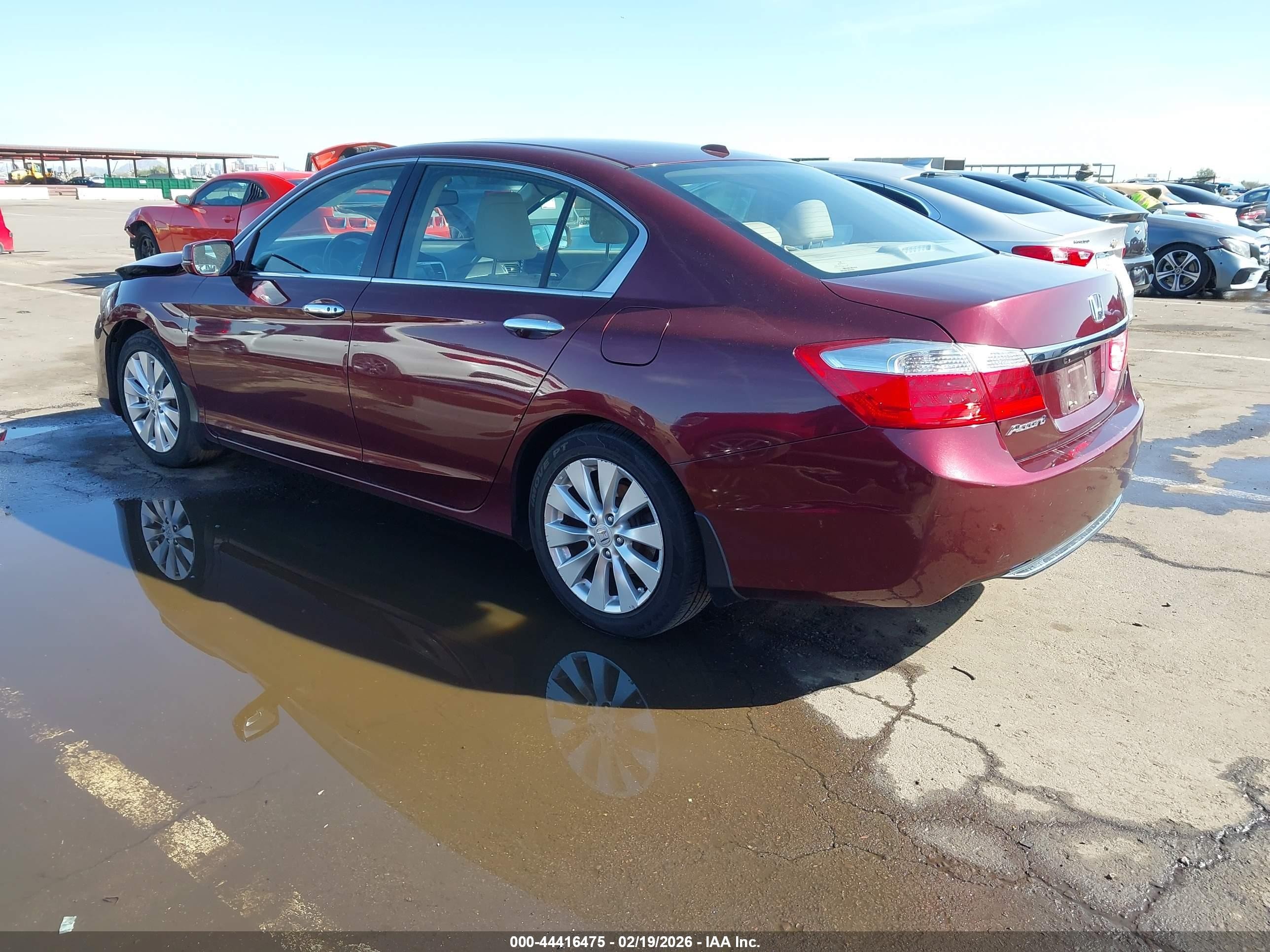 2013 Honda Accord Ex-l Maroon vin: 1HGCR2F85DA097550