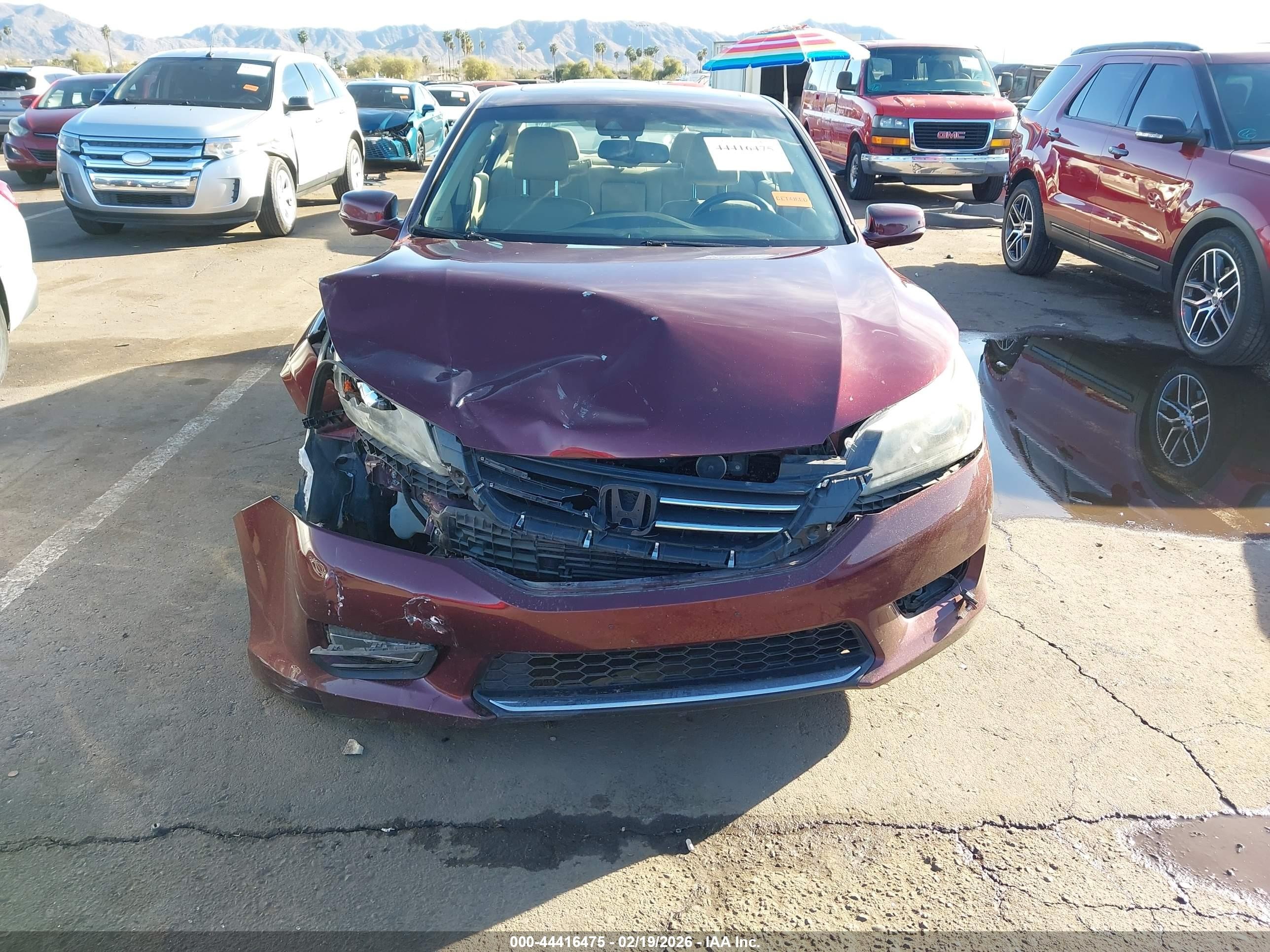 2013 Honda Accord Ex-l Maroon vin: 1HGCR2F85DA097550