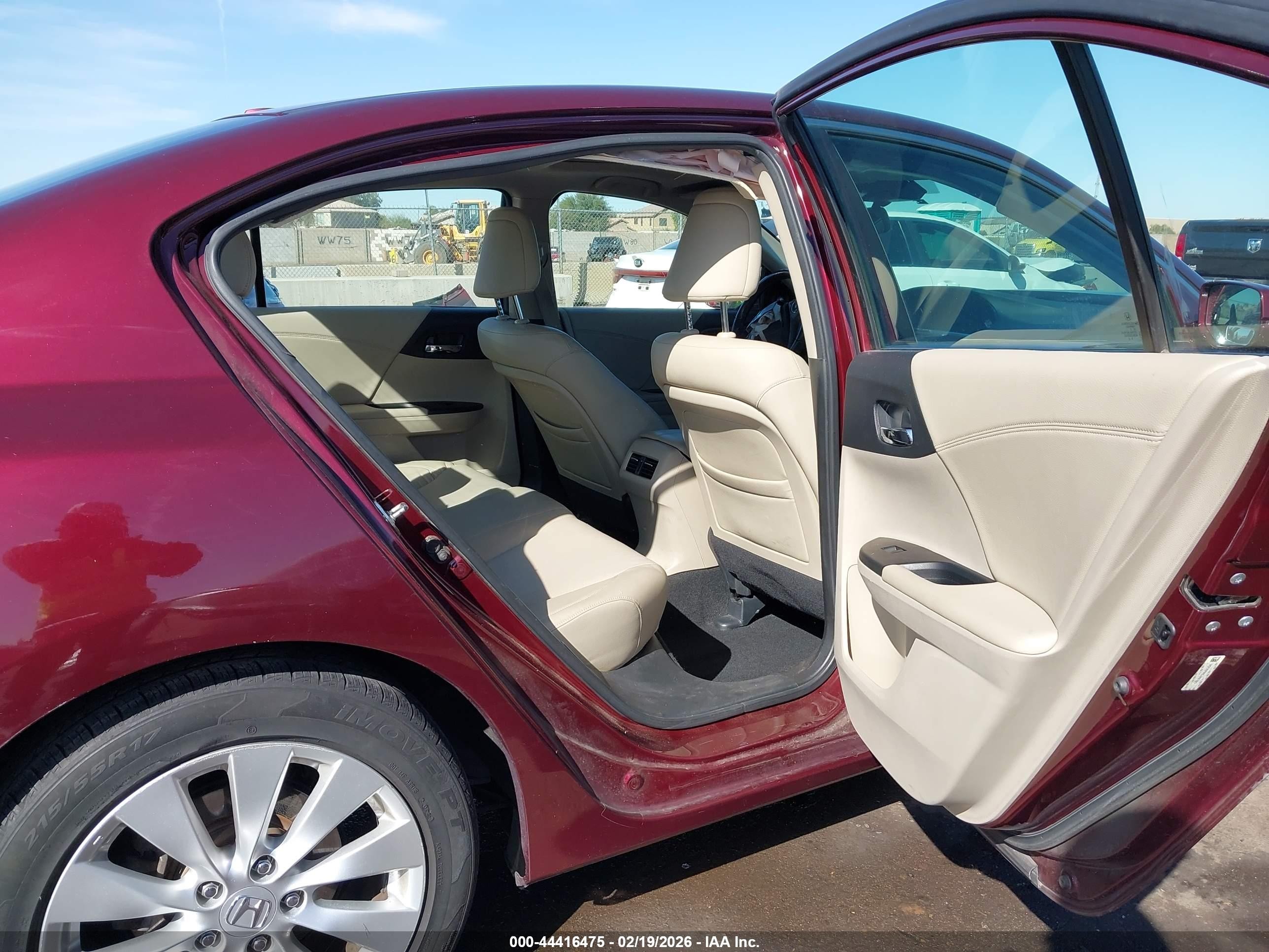 2013 Honda Accord Ex-l Maroon vin: 1HGCR2F85DA097550