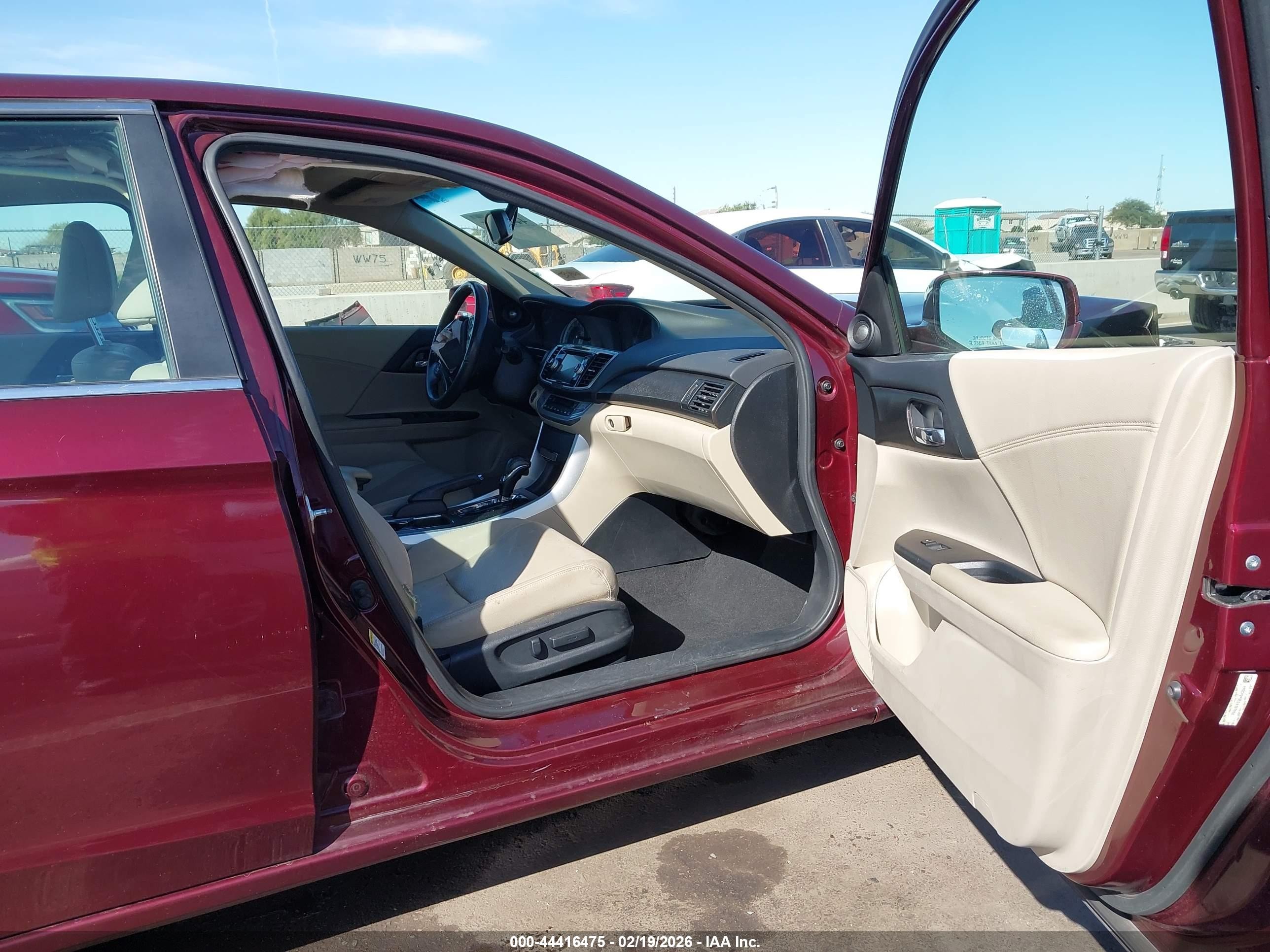 2013 Honda Accord Ex-l Maroon vin: 1HGCR2F85DA097550