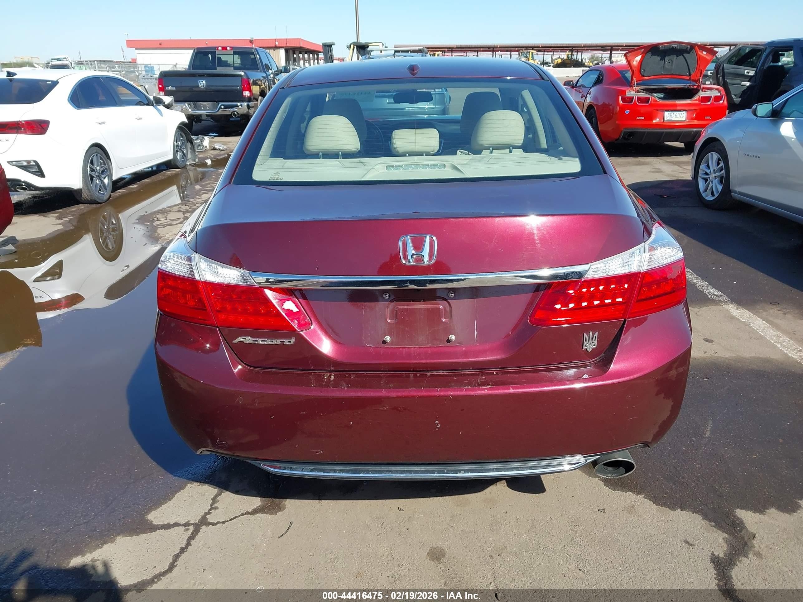 2013 Honda Accord Ex-l Maroon vin: 1HGCR2F85DA097550