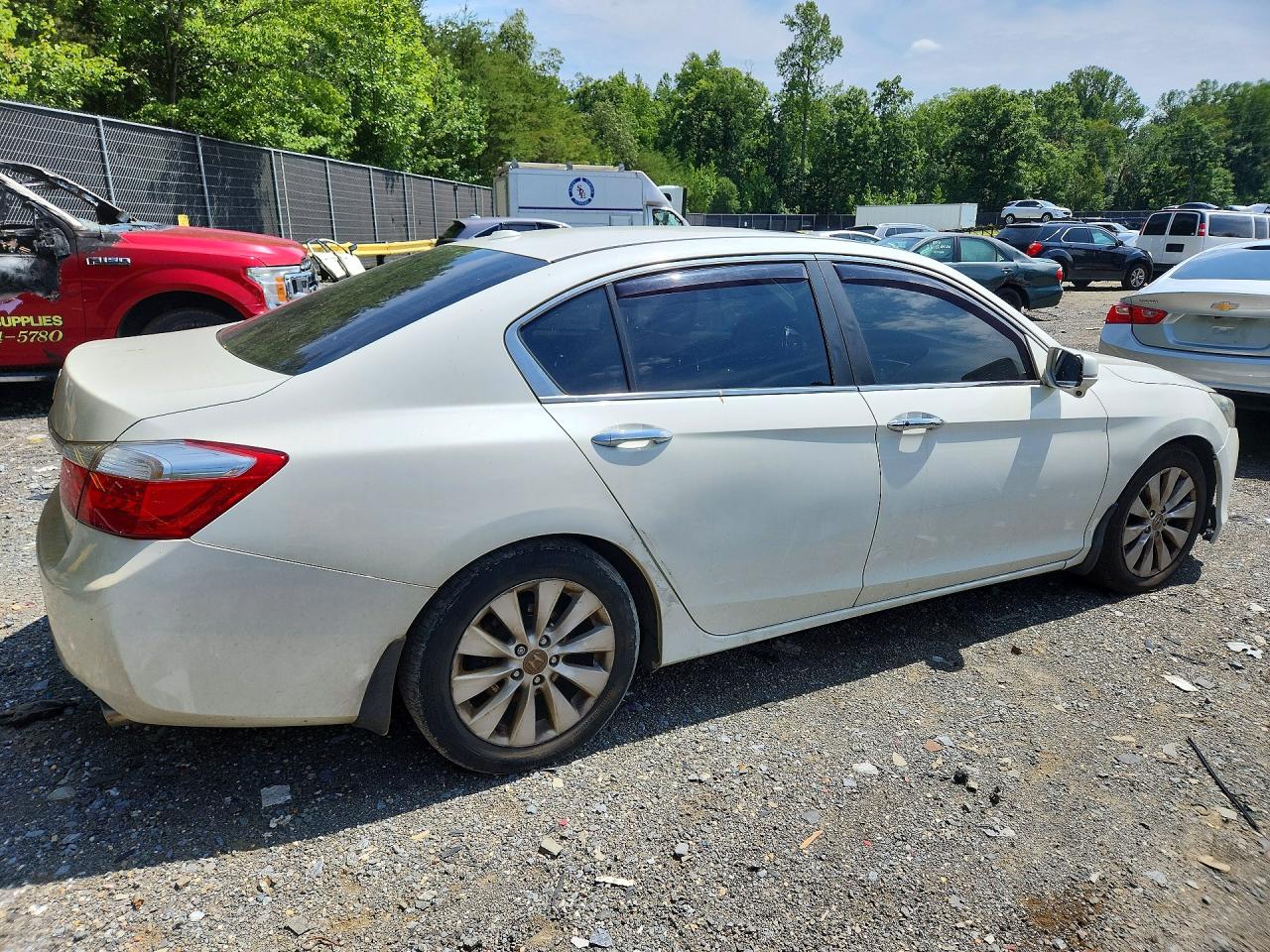 2013 Honda Accord Exl White vin: 1HGCR2F85DA103721
