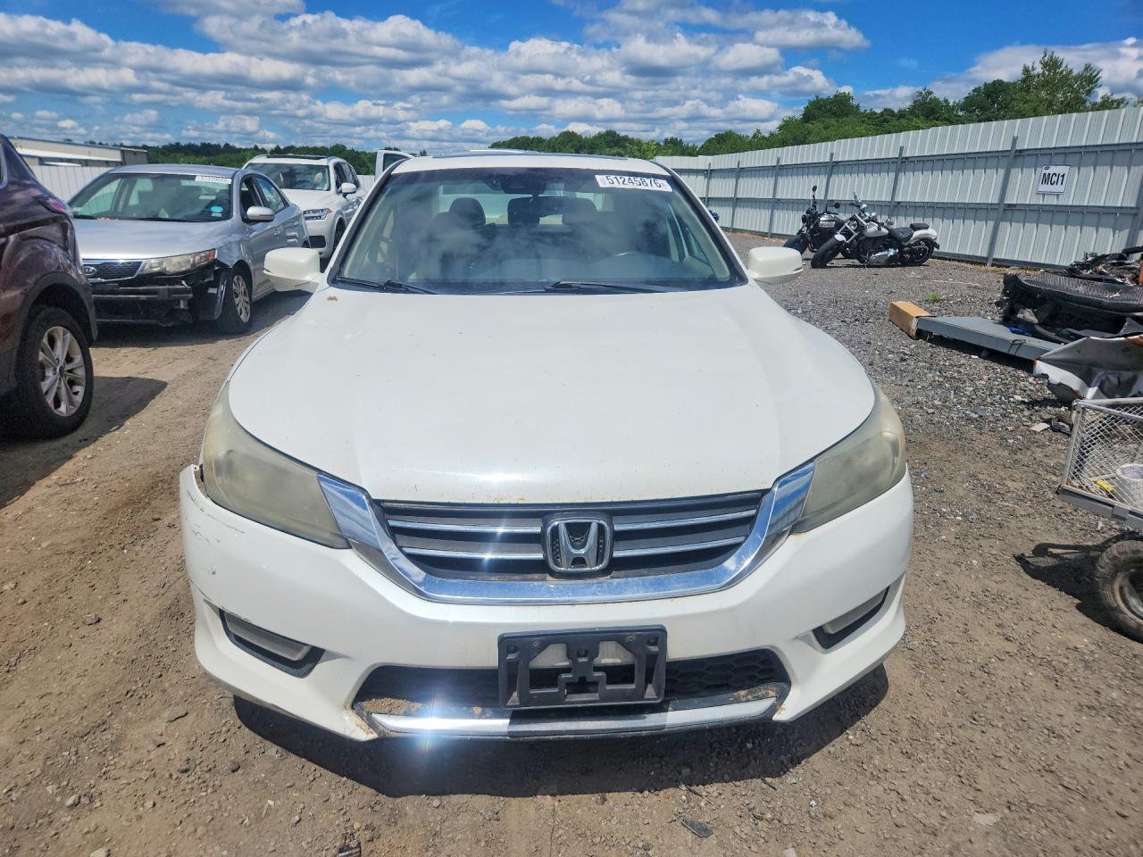 2013 Honda Accord Exl White vin: 1HGCR2F85DA115058