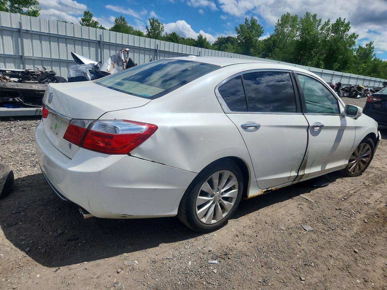 2013 Honda Accord Exl White vin: 1HGCR2F85DA115058