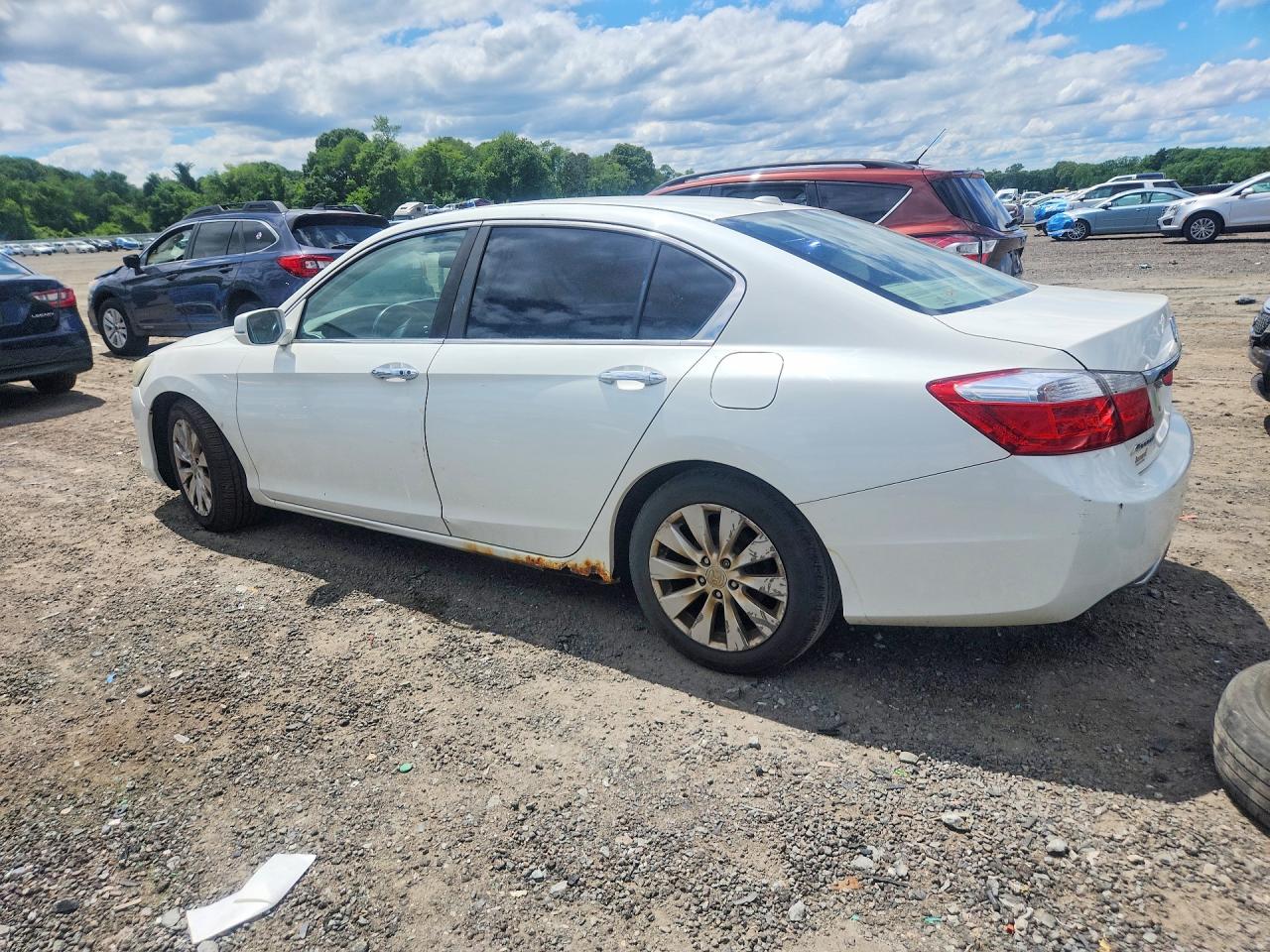 2013 Honda Accord Exl White vin: 1HGCR2F85DA115058