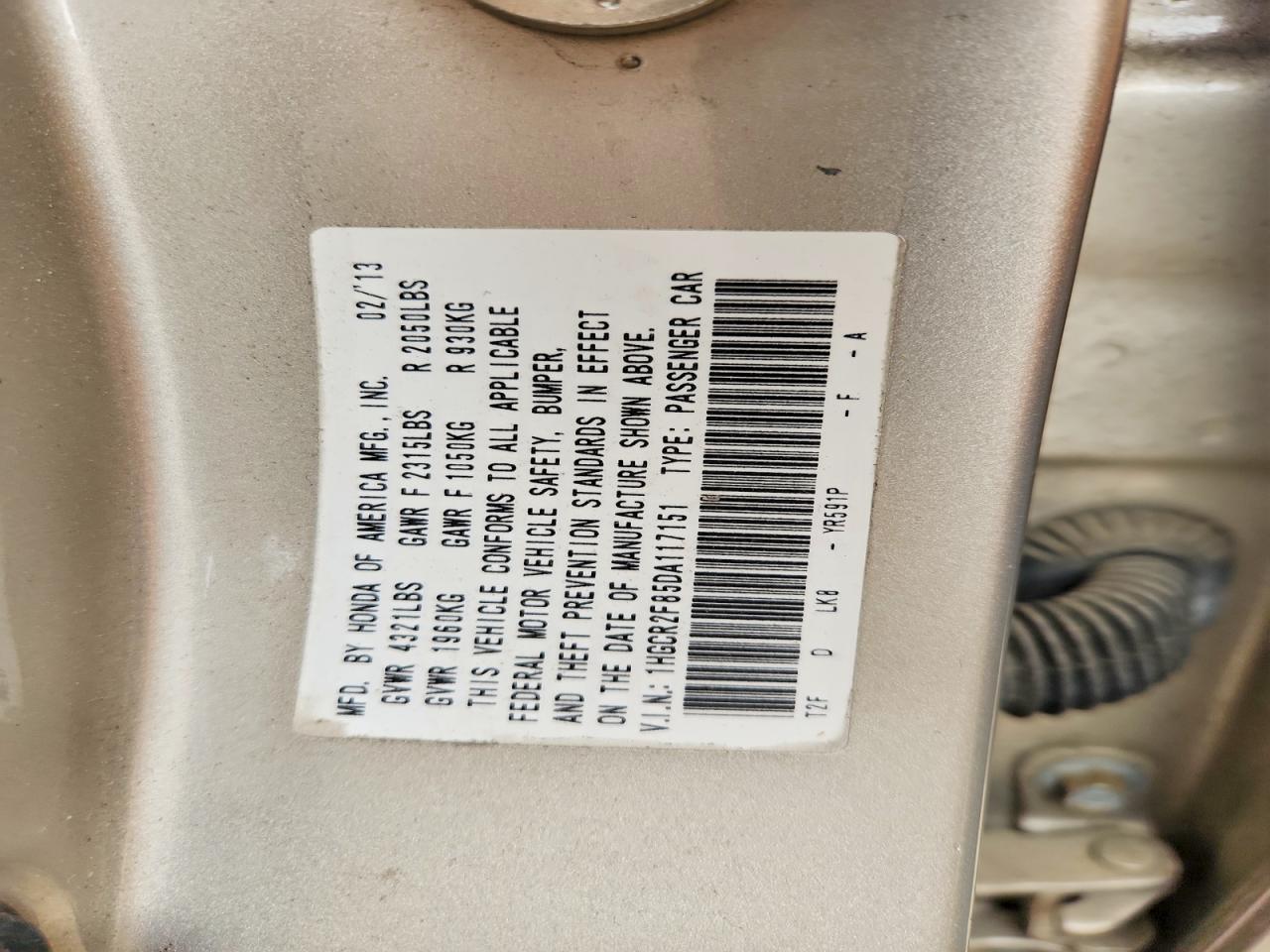 2013 Honda Accord Exl Gold vin: 1HGCR2F85DA117151