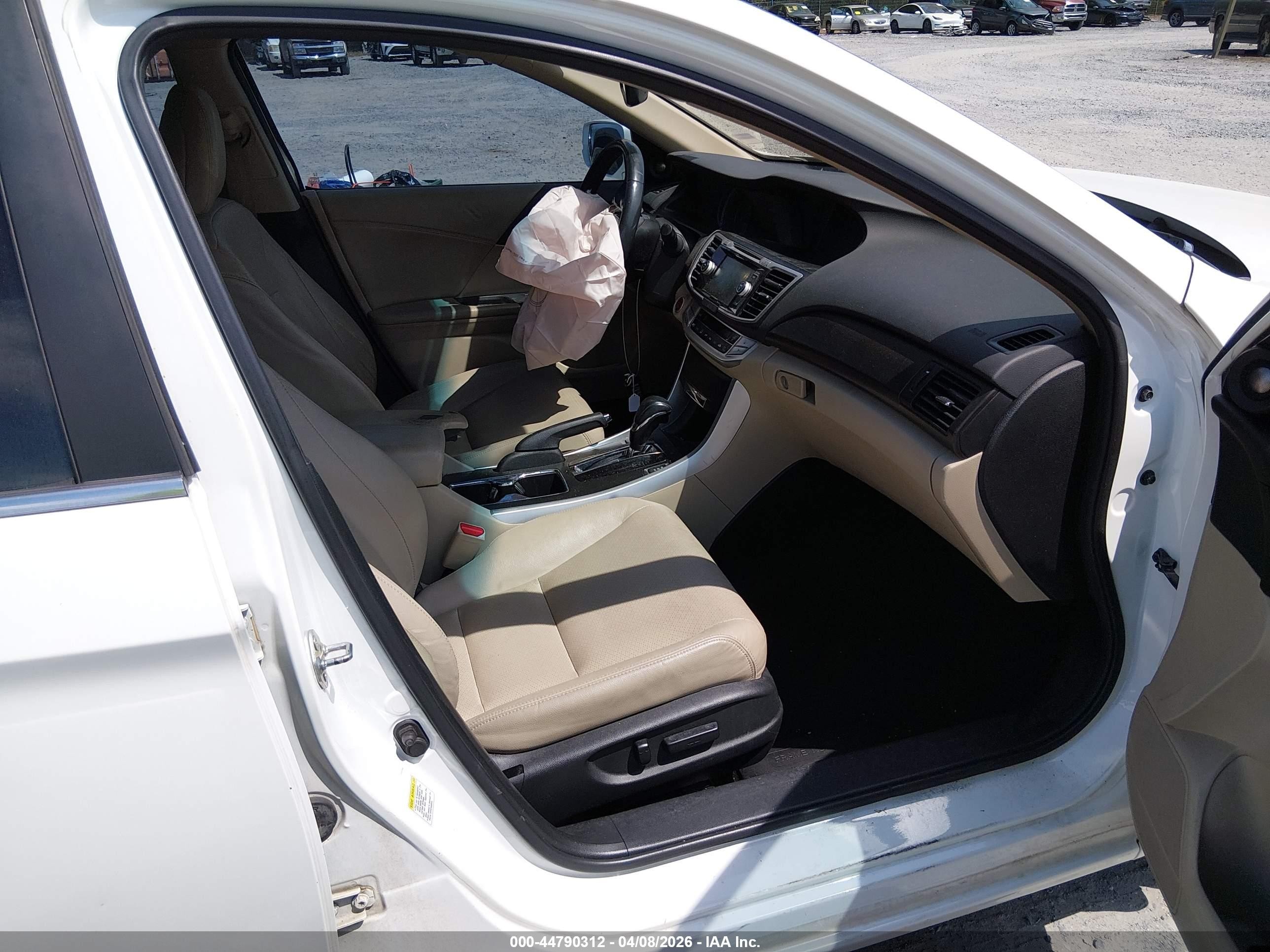 2013 Honda Accord Ex-l White vin: 1HGCR2F85DA122091