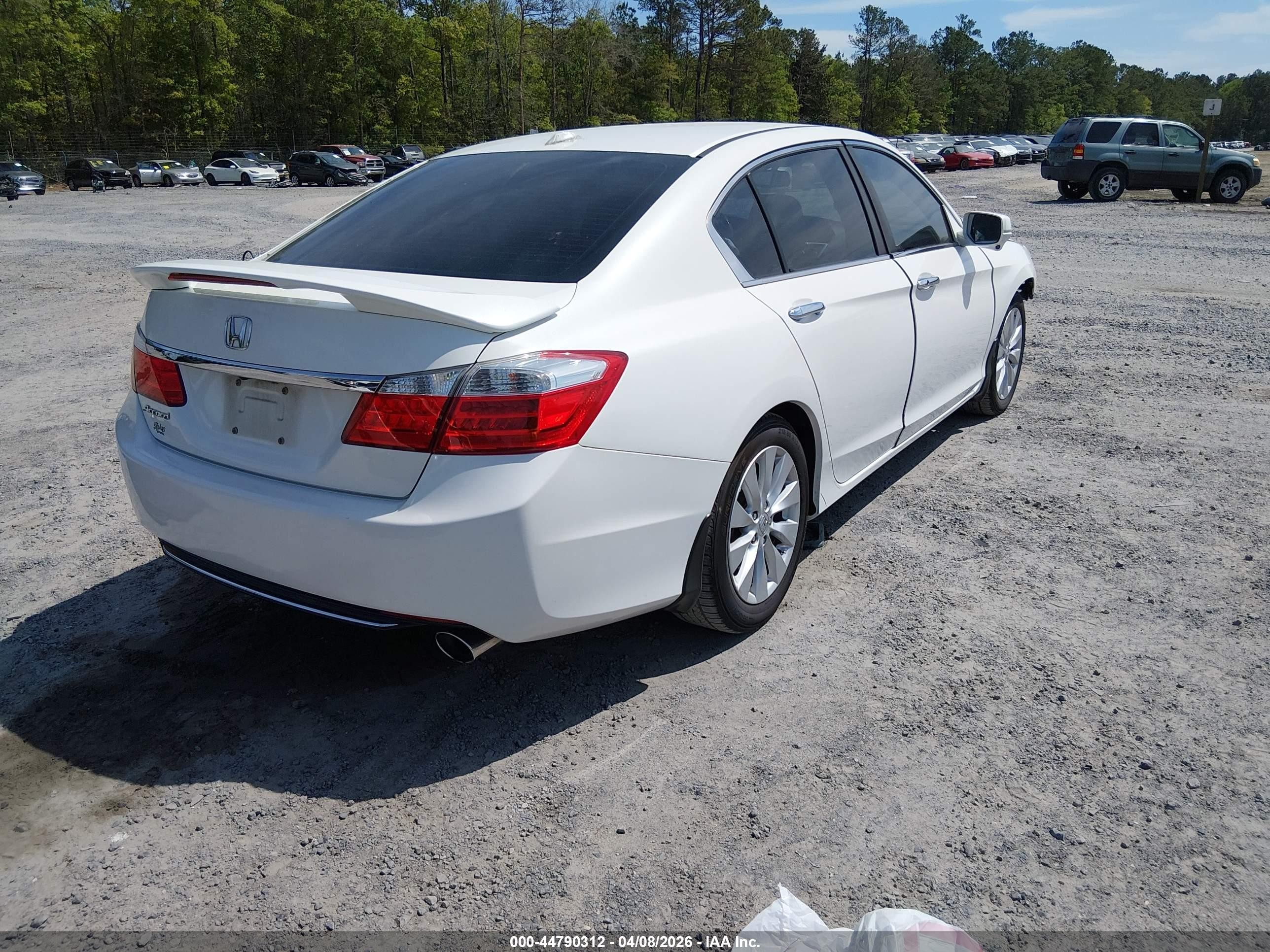 2013 Honda Accord Ex-l White vin: 1HGCR2F85DA122091