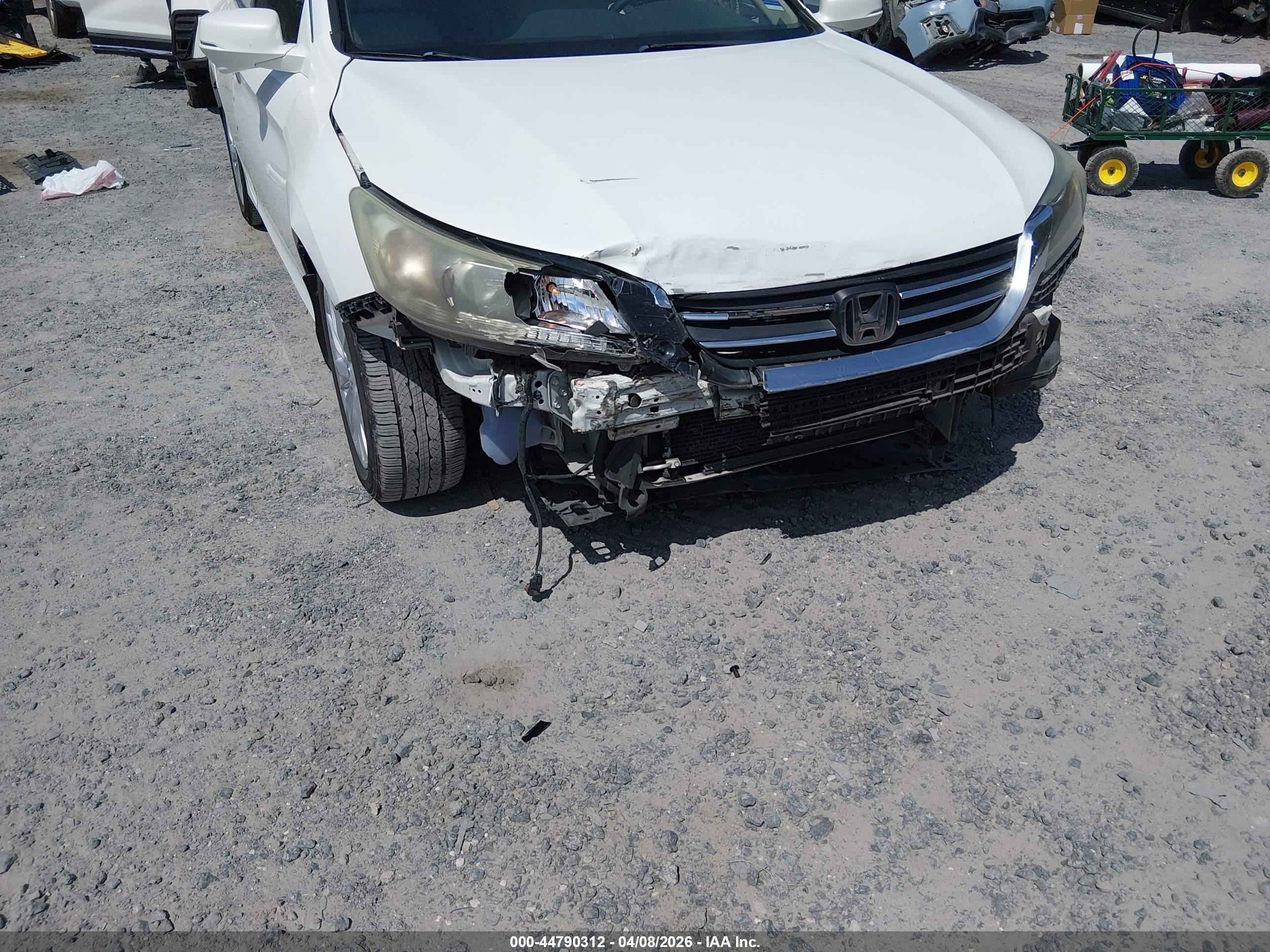 2013 Honda Accord Ex-l White vin: 1HGCR2F85DA122091