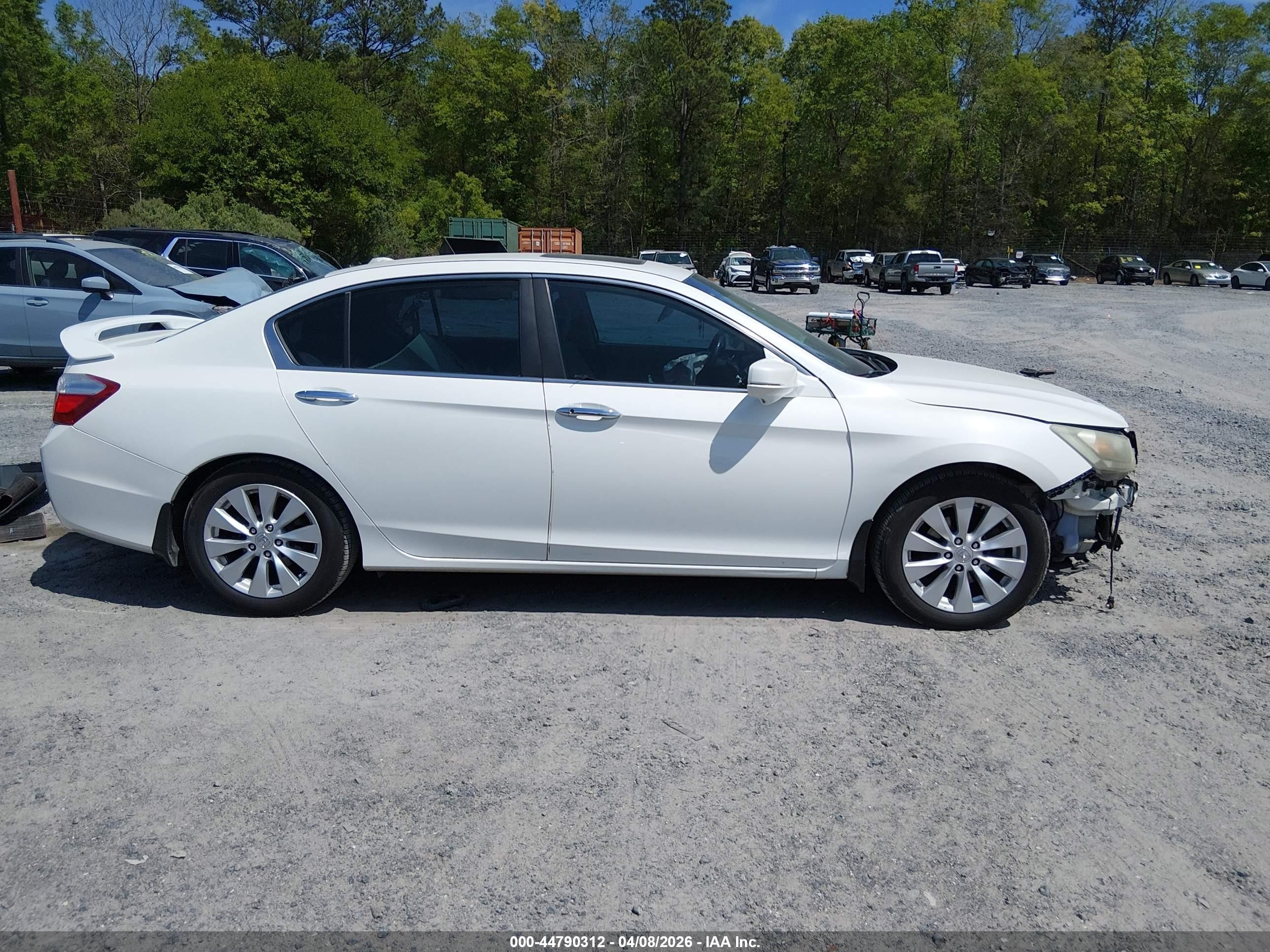 2013 Honda Accord Ex-l White vin: 1HGCR2F85DA122091