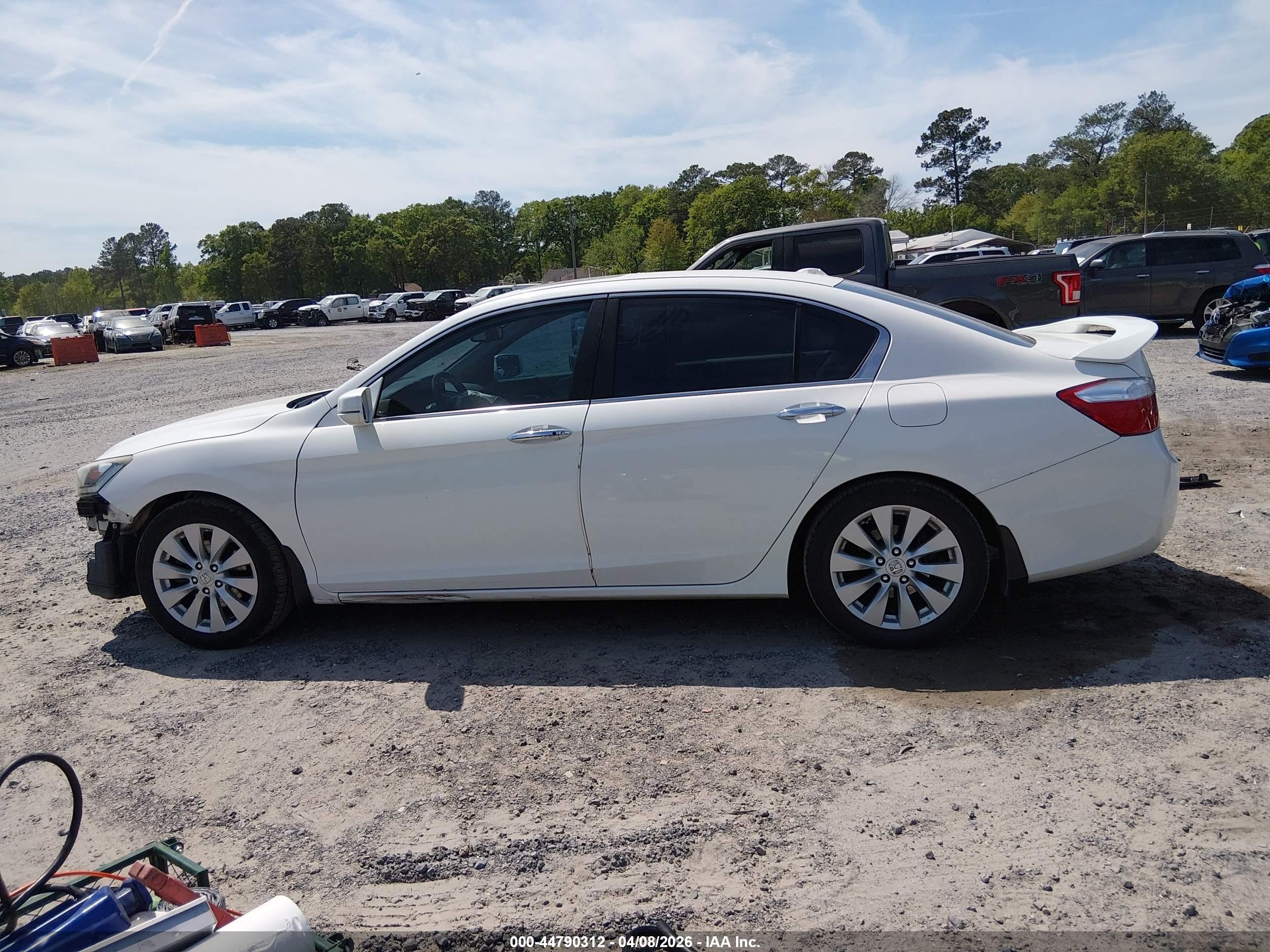 2013 Honda Accord Ex-l White vin: 1HGCR2F85DA122091
