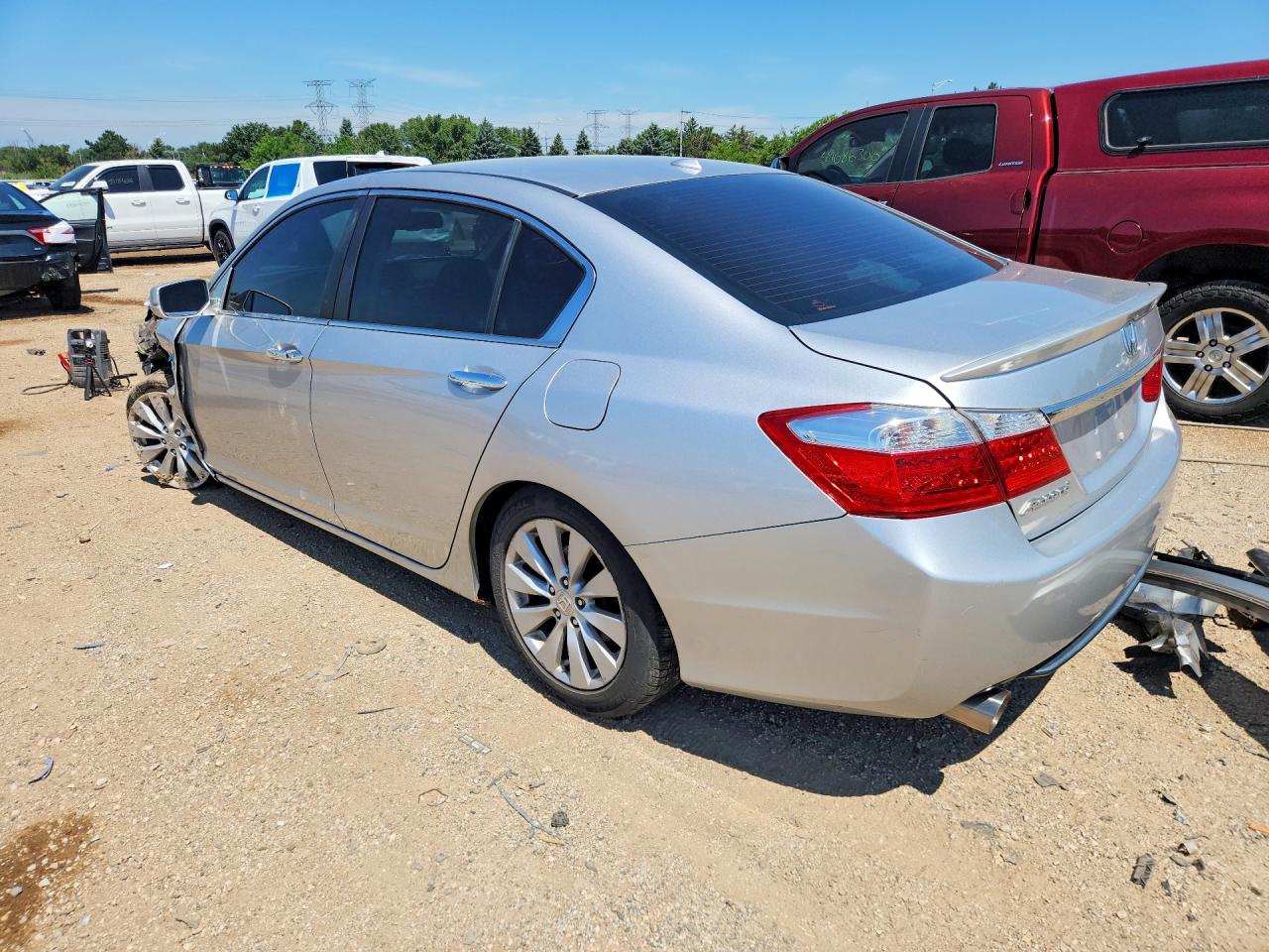 2013 Honda Accord Exl Silver vin: 1HGCR2F85DA128800